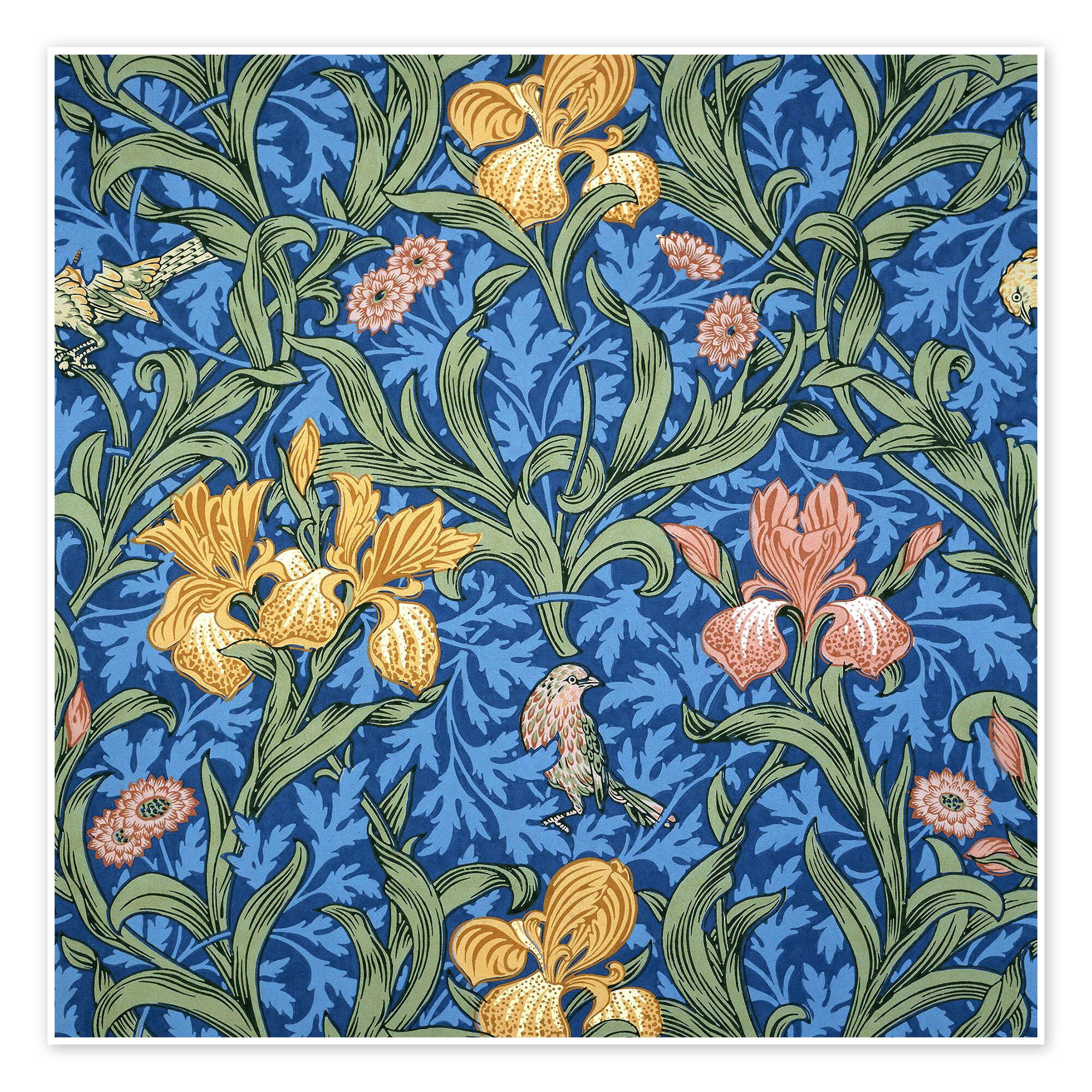 Posterlounge Wandbild Iris, William Morris, erhältlich als Poster, Leinwandbild, Wandsticker oder Acrylglasbild