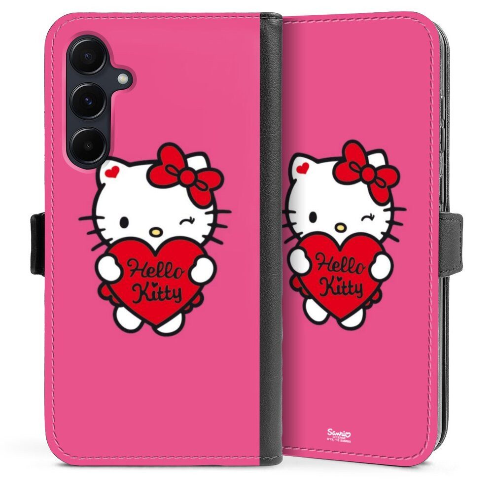 DeinDesign Handyhülle Hello Kitty Fanartikel Herz Hello Kitty - Sweet Heart, Samsung Galaxy A55 5G Hülle Handy Flip Case Wallet Cover