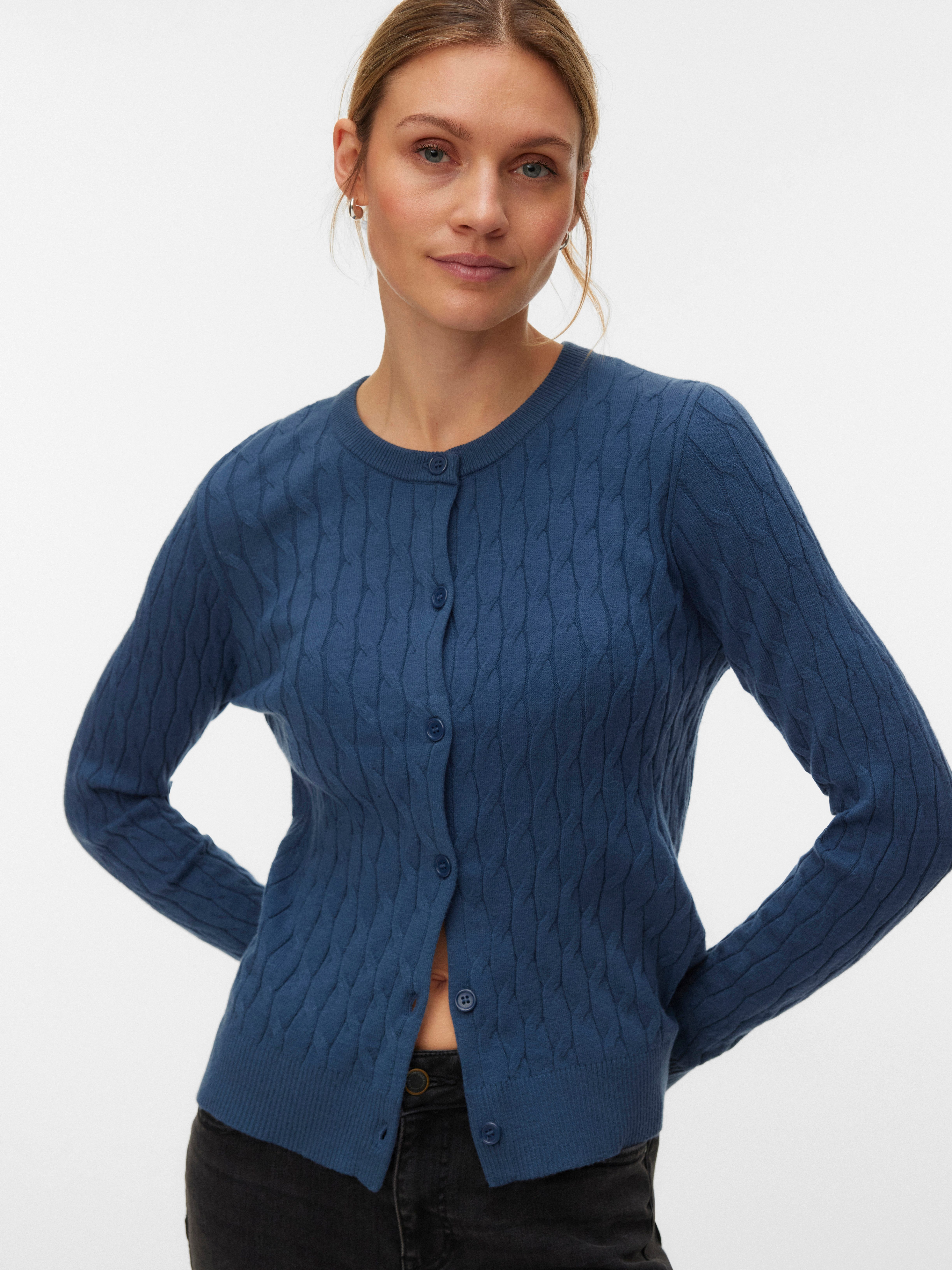Vero Moda Strickjacke VMFANTASTIC LS O-NECK CABLE CARDIGAN günstig online kaufen