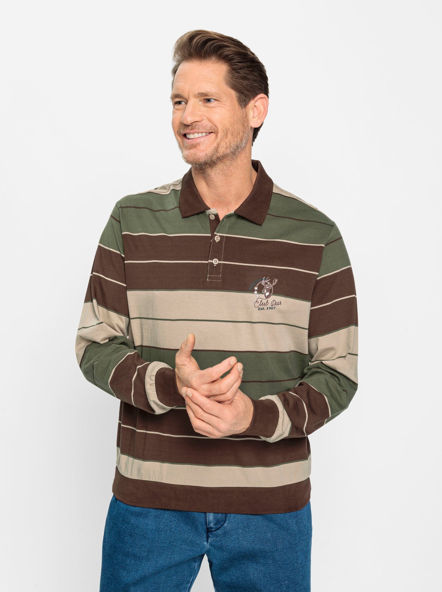 T-Shirt Langarm-Poloshirt