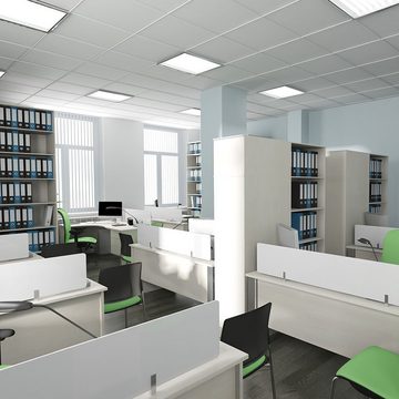 V-TAC LED Deckenleuchte, LED-Leuchtmittel fest verbaut, Warmweiß, LED 45 Watt Einbau Panel Decken Strahler Lampe weiß Büro