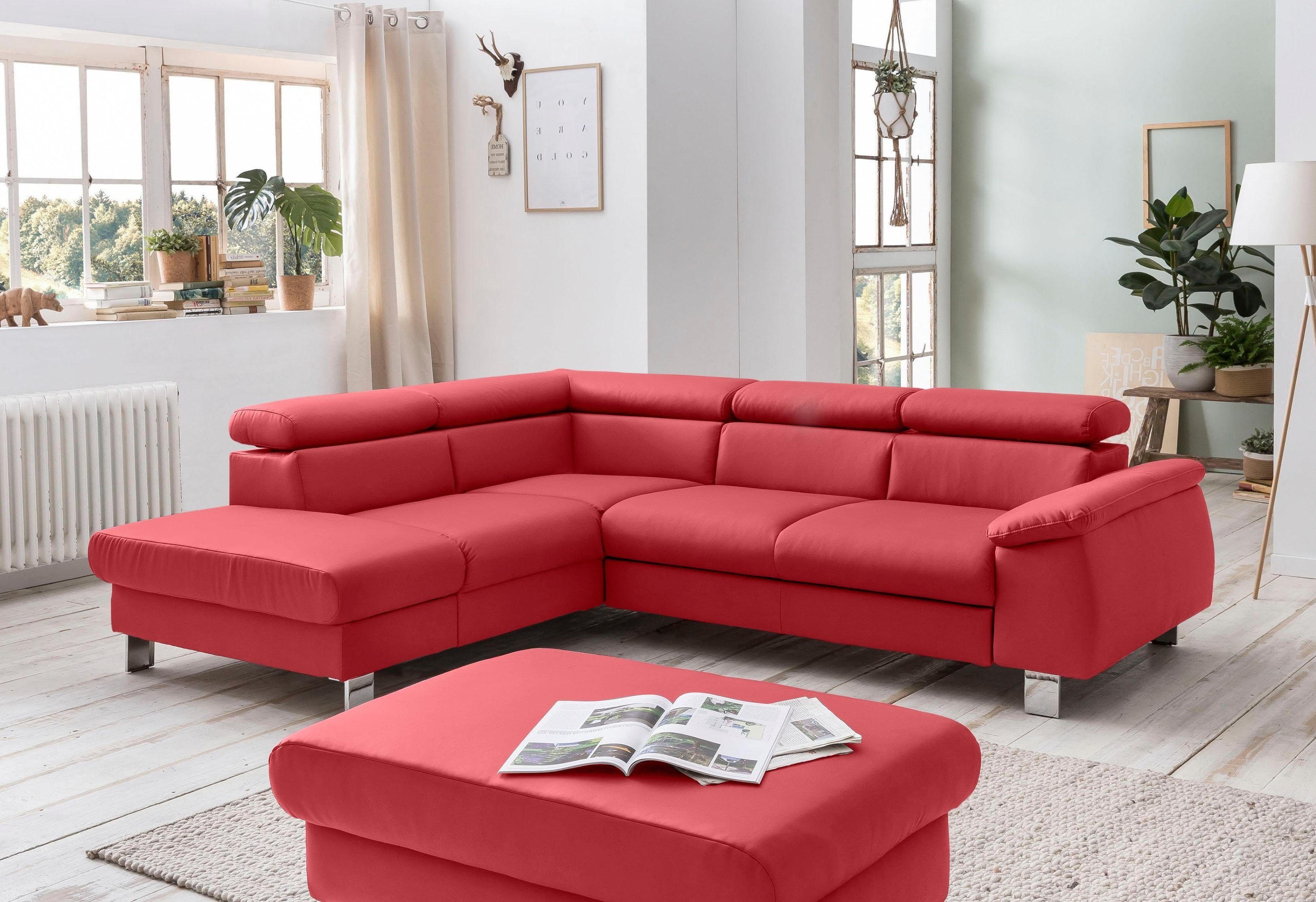 COTTA Ecksofa Komaris L-Form mit Kopfteilverstellung, günstig online kaufen
