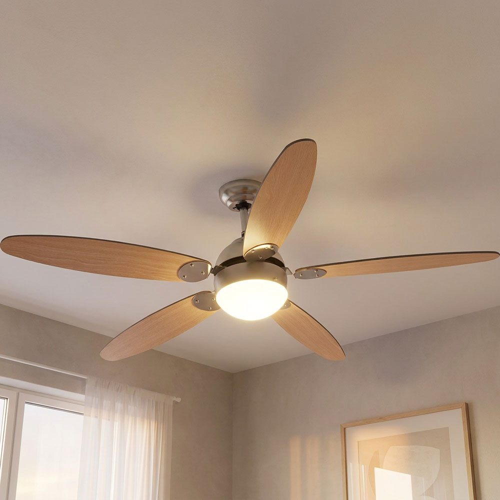 GLOBO LIGHTING Deckenventilator, Deckenventilator Metall Glas braun Fernbedienung Farbwechsr