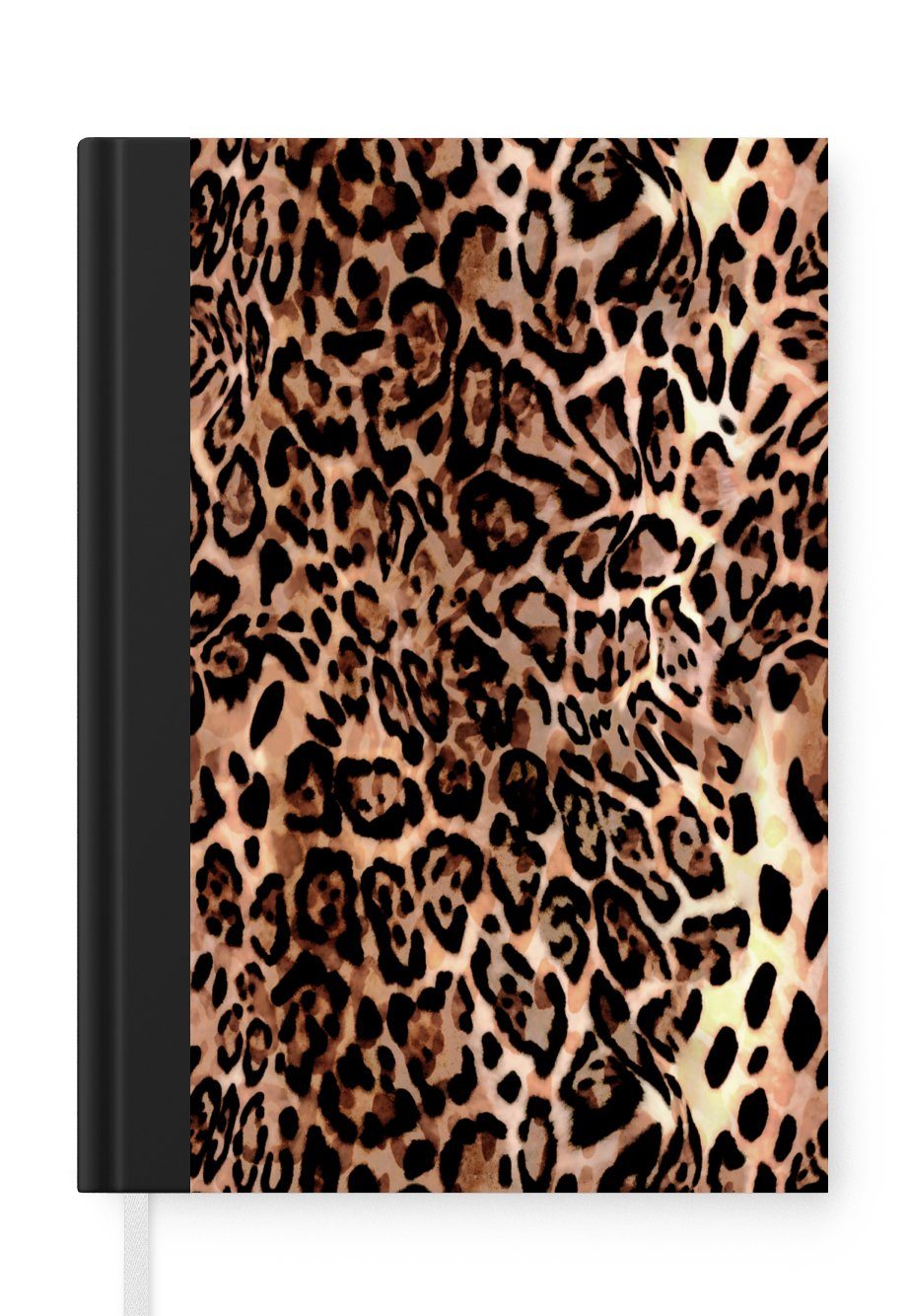 - Design Seiten, Tiermuster 98 Leopard Haushaltsbuch Luxus, Notizbuch Tagebuch, Merkzettel, - MuchoWow A5, - Journal, Notizheft,