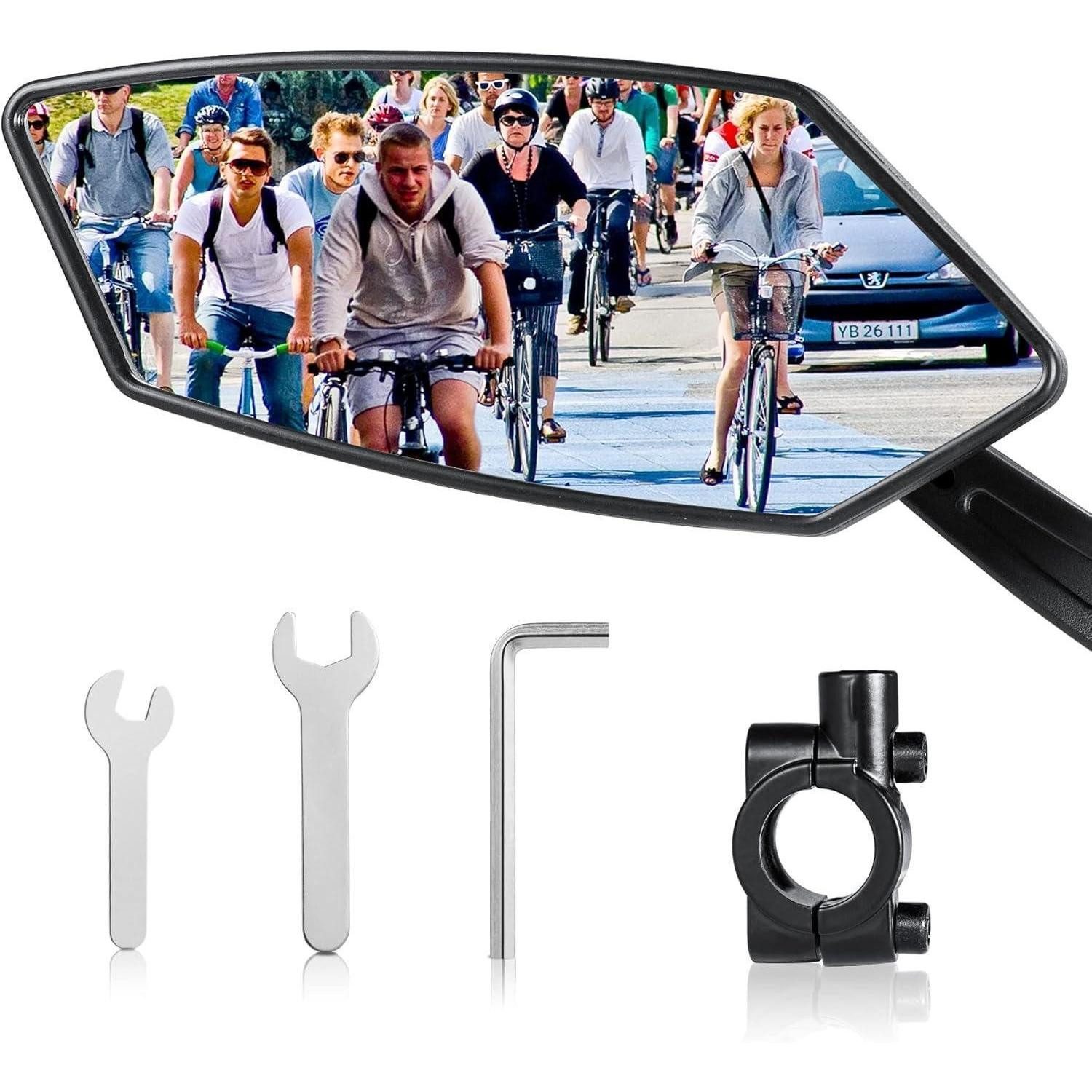 LuxusKollektion Fahrradspiegel Fahrradspiegel E-Bike 360° Drehbar Klappbar Lenker Rückspiegel