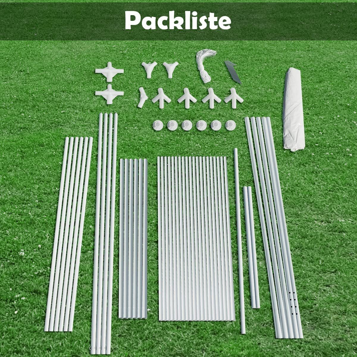KOMFOTTEU Partyzelt 3x6m Pavillon, wasserabweisend, weiß günstig online kaufen