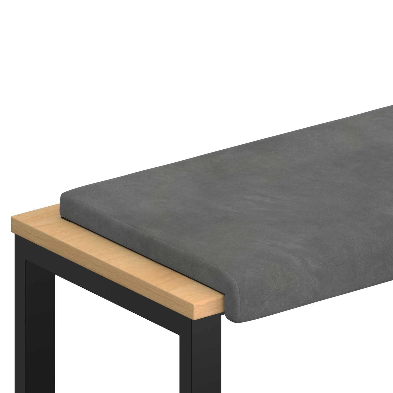 vidaXL Sitzauflage Bankkissen Samt Dunkelgrau Tiefe 35 cm, (1 St)