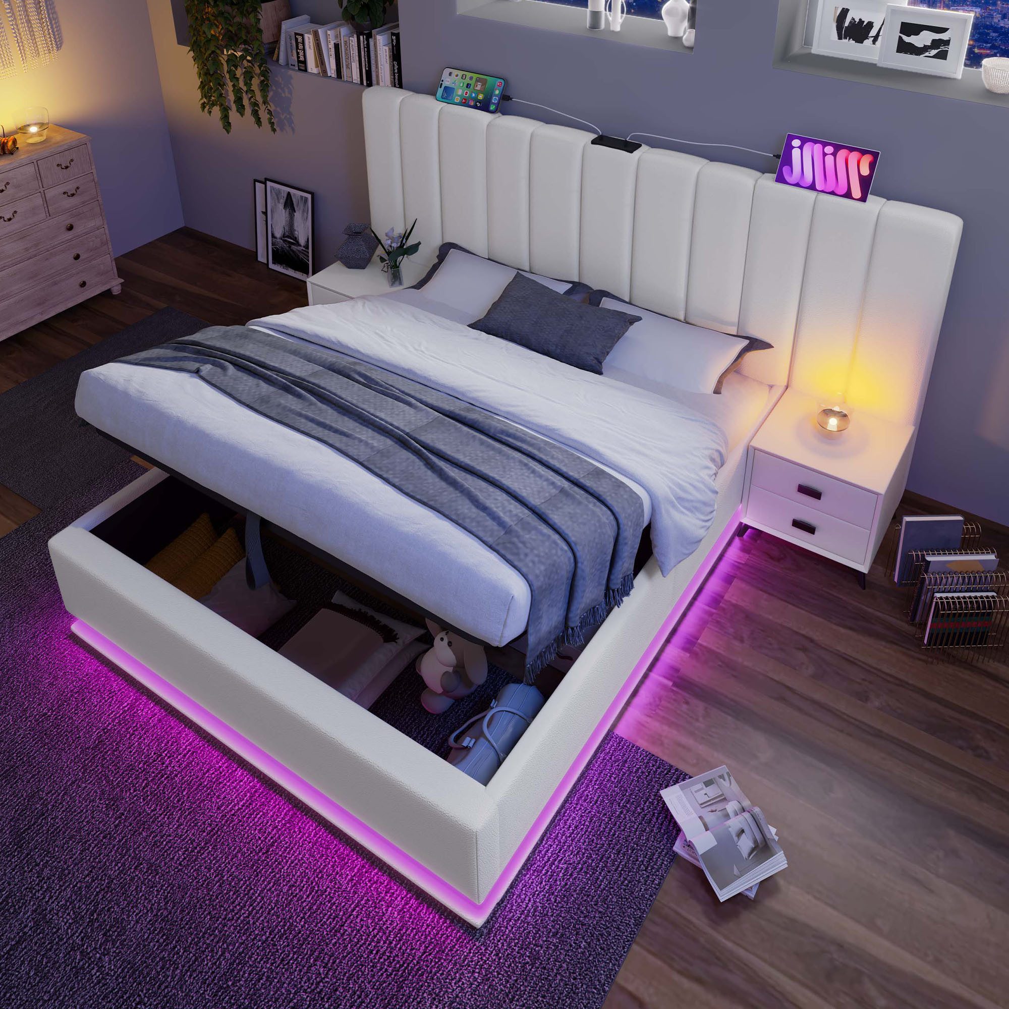 STILVORA Polsterbett Bettgestell 160×200 Funktionsbett Doppelbett günstig online kaufen