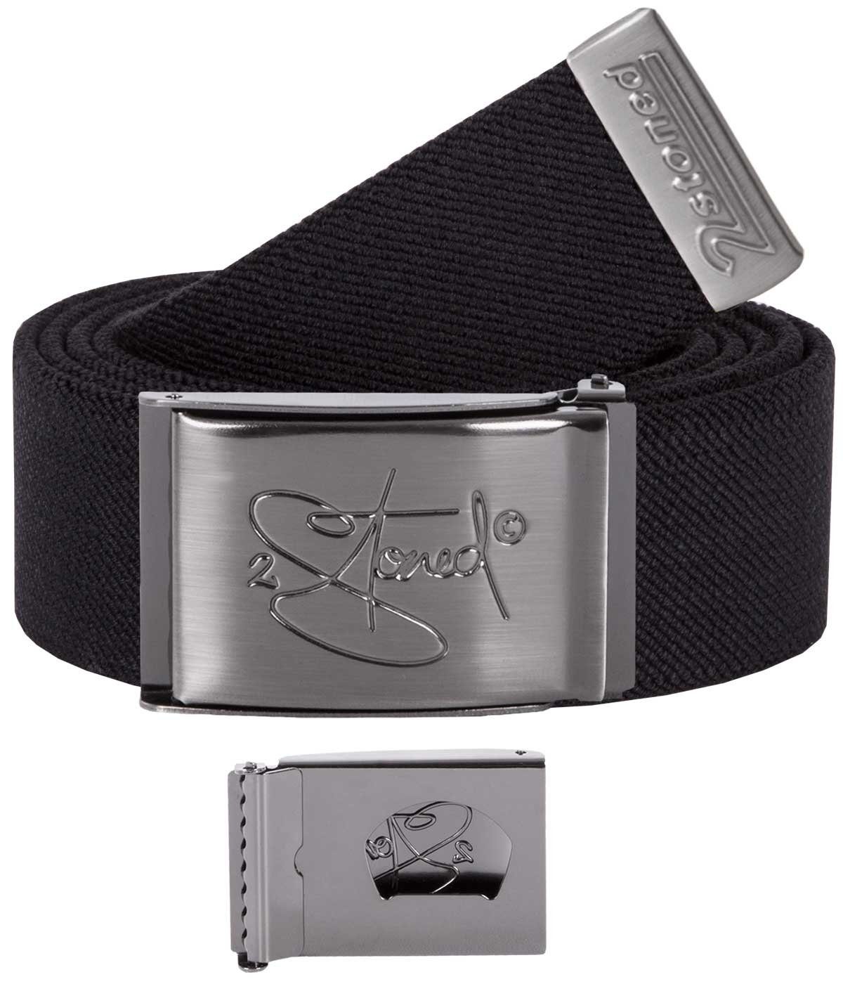 Stretchgürtel Koppelgürtel Unisex, matte Schnalle Classic, 4 cm breit, 130 cm lang