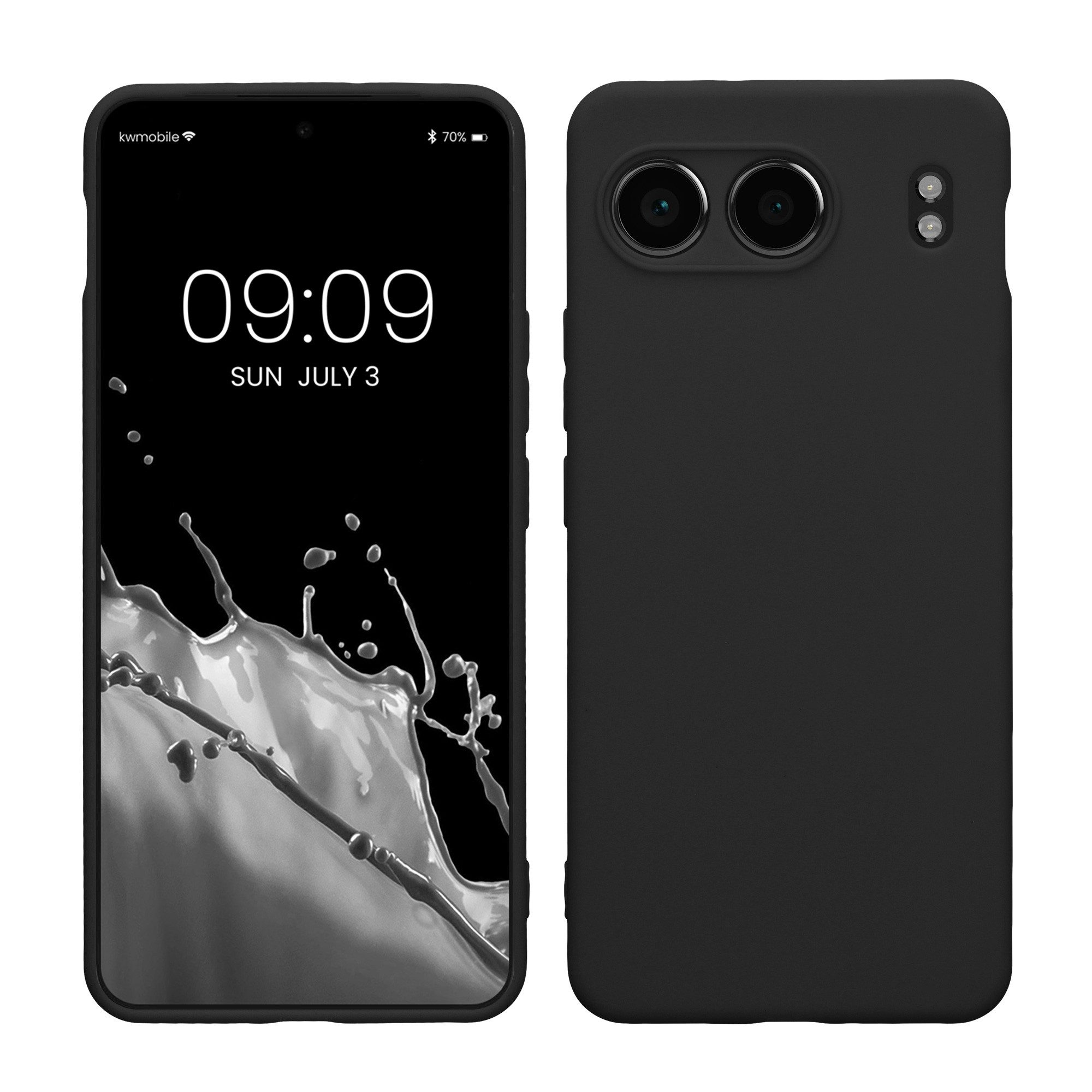 kwmobile Handyhülle Hülle für OnePlus Nord 4 5G, Backcover Silikon - Soft Handyhülle - Handy Case in Schwarz matt
