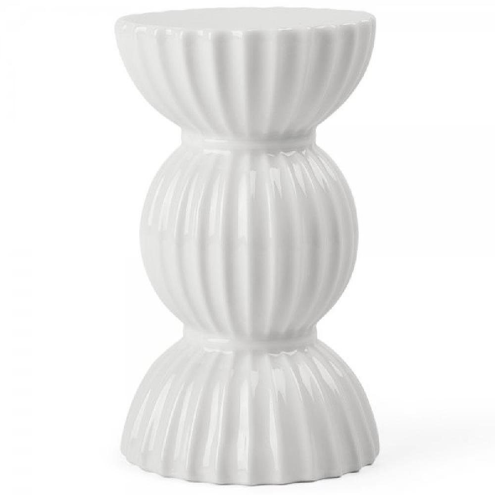 Lyngby Porcelæn Kerzenhalter Porcelain Kerzenständer Tura Weiß (14cm)