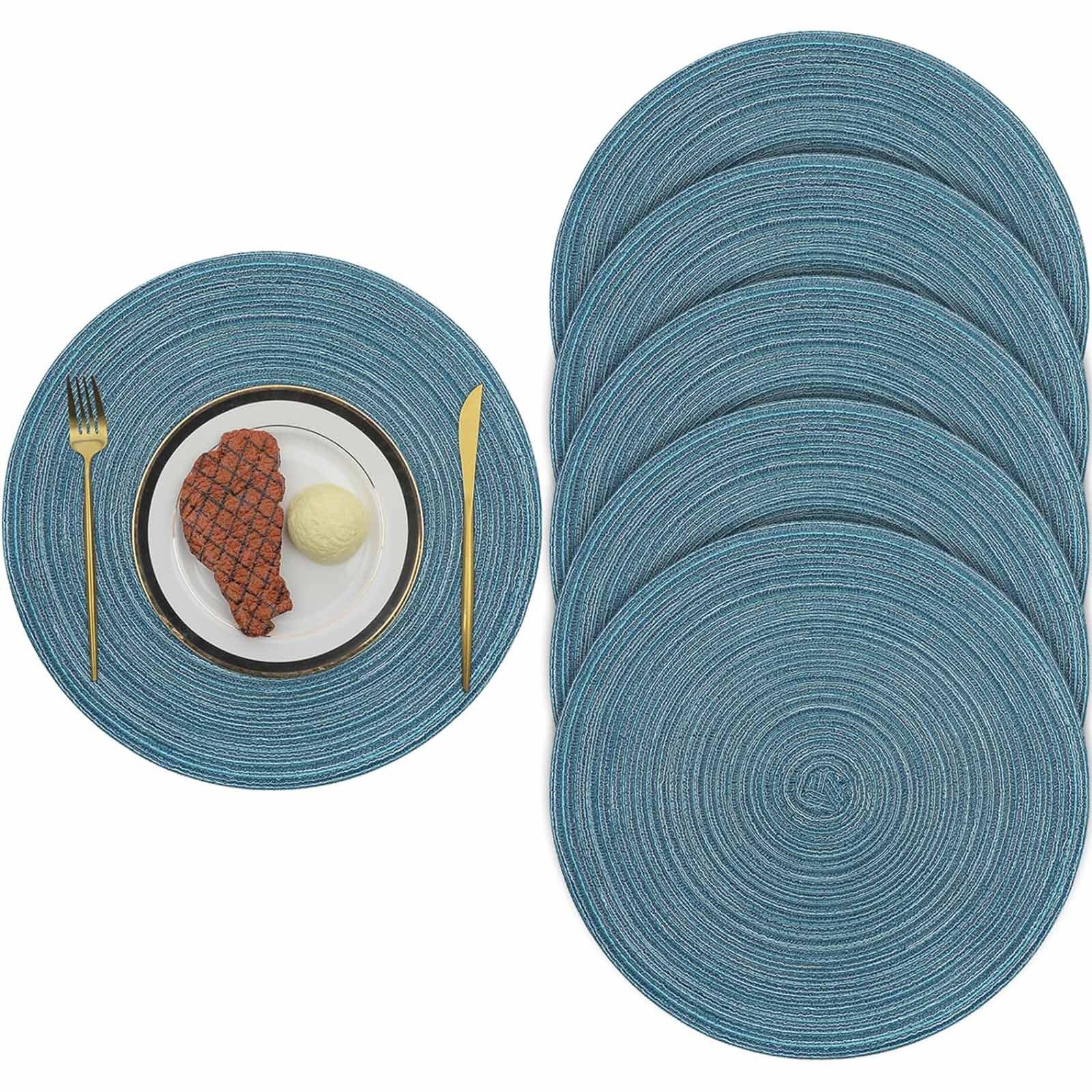HAUSS SPOLE Platzset Platzsets 6er Set Baumwolle Hitzebeständig Waschbare rutschfest, (langlebig,hitzebeständig,abriebfest,Praktikabilität, 6-St), für den täglichen Gebrauch, Familienessen, Hochzeitspartyusw.