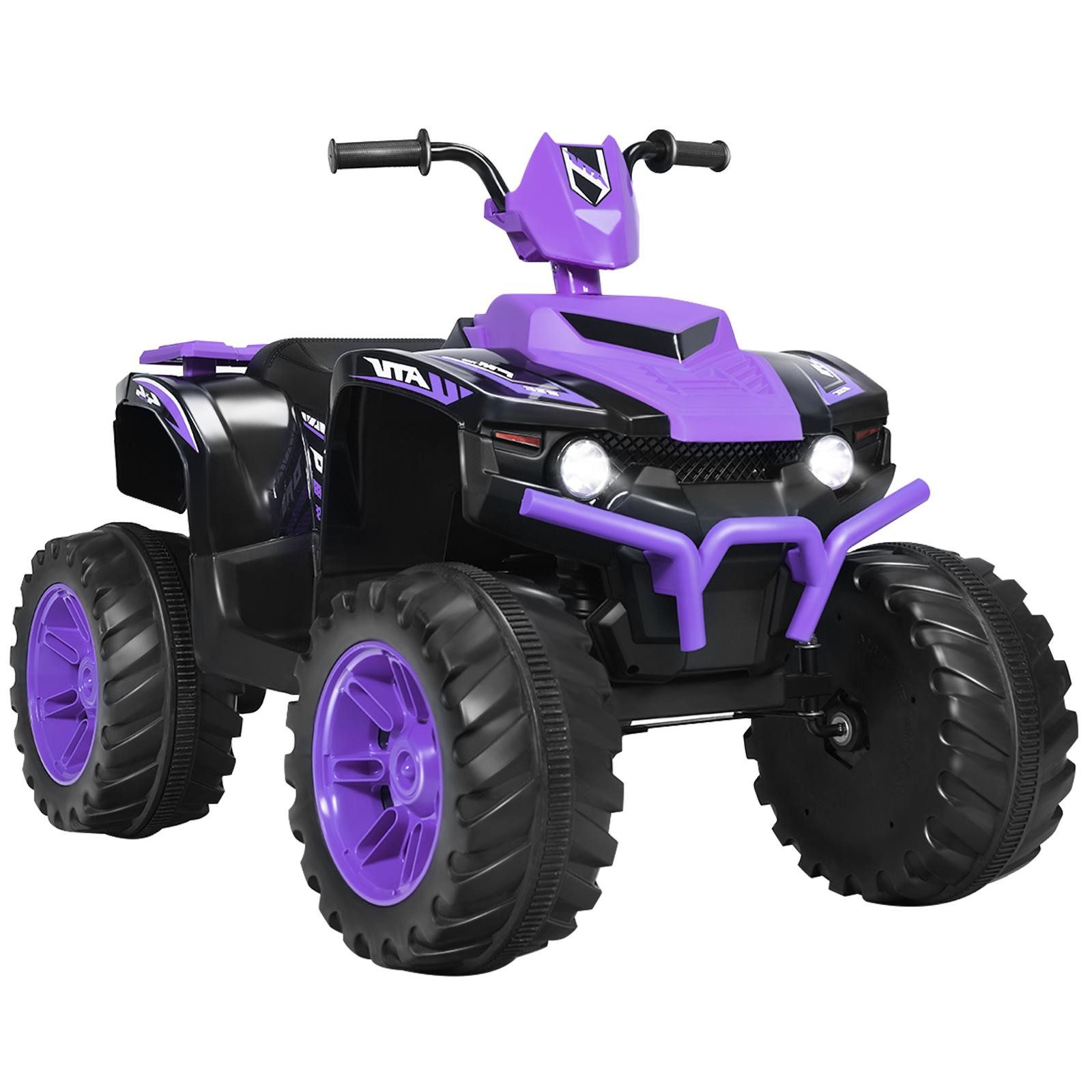 KOMFOTTEU Elektro-Kinderquad Quad Motorrad, mit LED Musik Hupe USB Bluetooth Radio