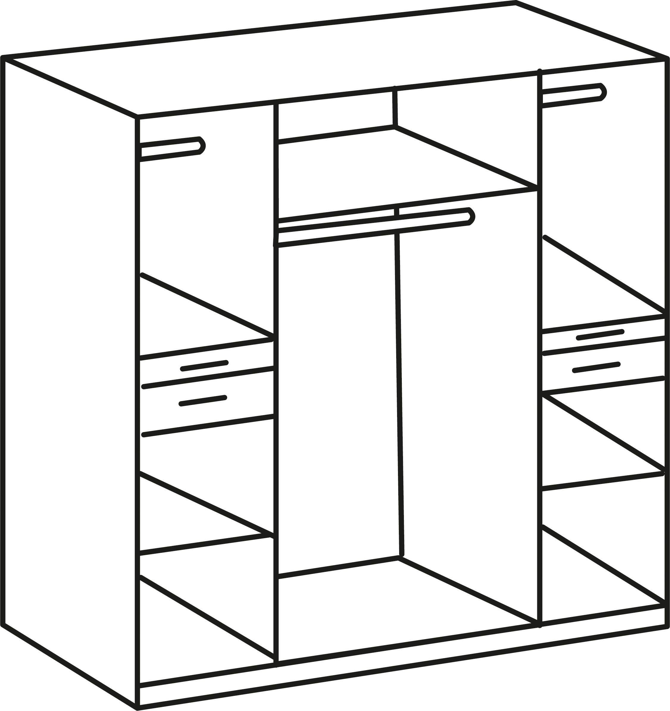 Wimex Kleiderschrank Koblenz mit Accessoire-Schubkästen – Bild 4 von 5