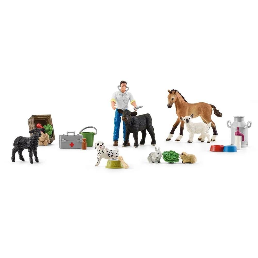 Schleich® Adventskalender Farm World 2022, mit Tierfiguren und Zubehör, für Kinder ab 3 Jahren