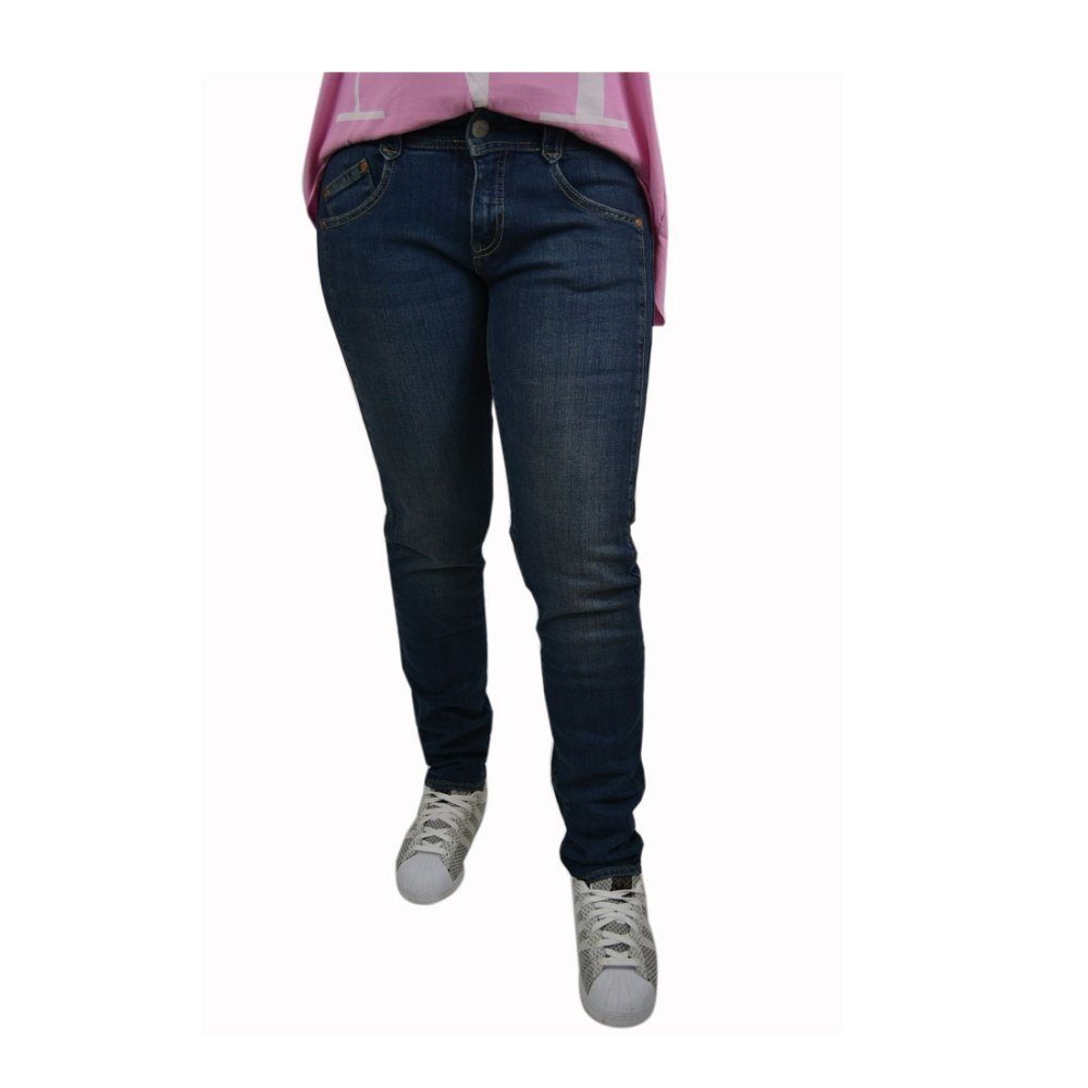 Herrlicher Slim-fit-Jeans Herrlicher Jayden Slim 5372 034 Mid Dunkelblau Damen Jeans D6770