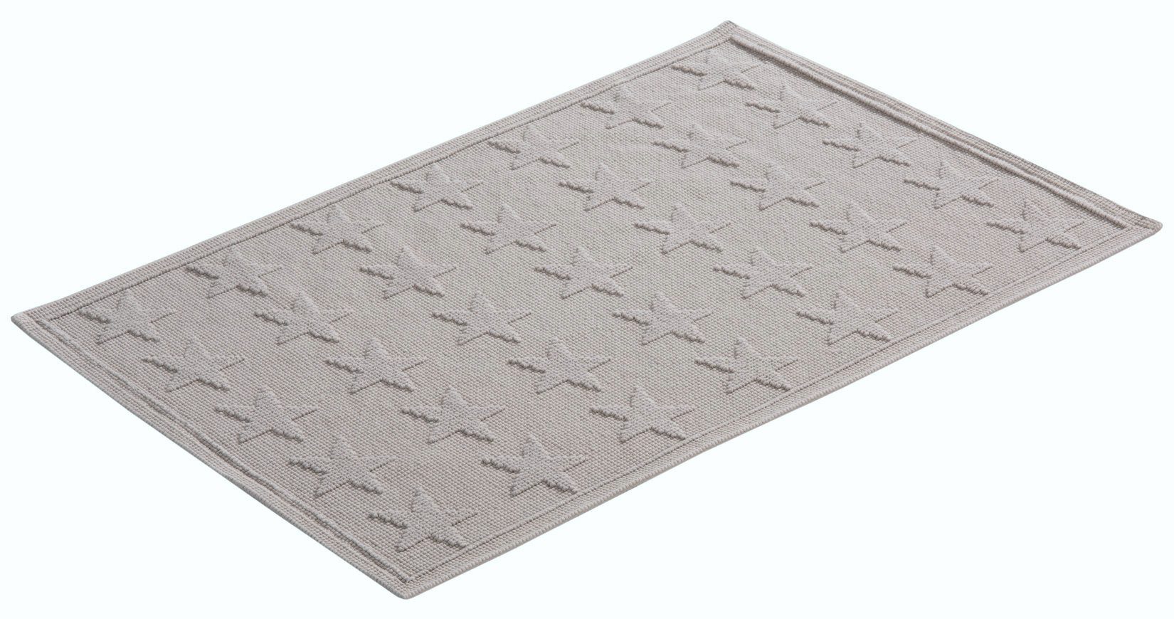 Vossen Badematte Badteppich mit Sternen, Fussbodenheizung geeignet, fussbodenheizunggeeignet, Baumwolle, Baumwolle