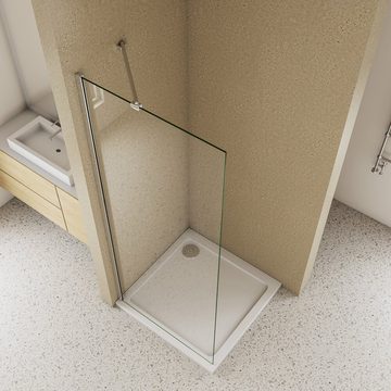 duschspa Duschwand 185cm 6mm ESG Walk in Dusche Duschtrennwand Glaswand, Einscheibensicherheitsglas, Sicherheitsglas, (Set), Glas