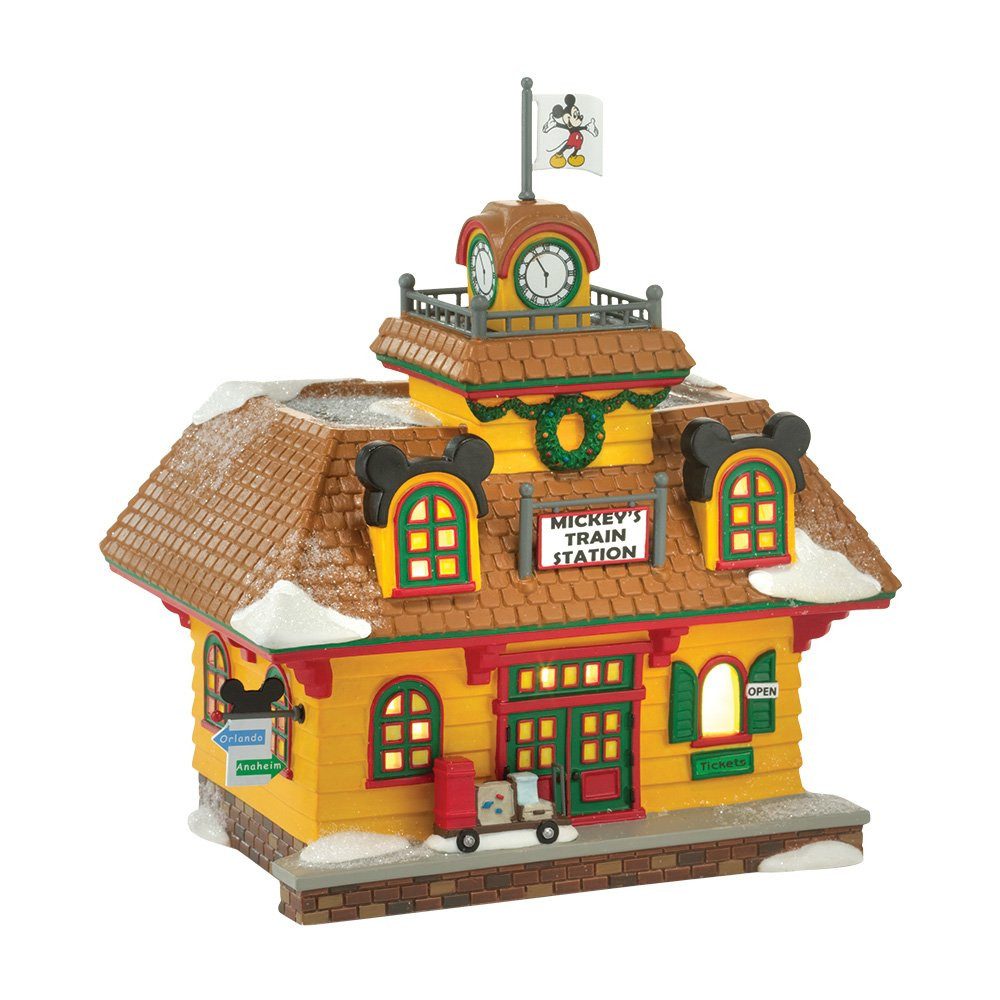 Disney Weihnachtsdorf Mickey Mouse Bahnhof Weihnachtsdorf Porzellan Lemax Disney Store