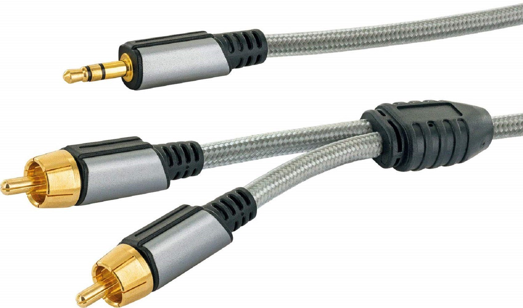 COFI 1453 3,5 mm Cinch Aux Adapterkabel 1,0m, Klinkenstecker 2x Cinch  Stecker Audio- & Video-Kabel
