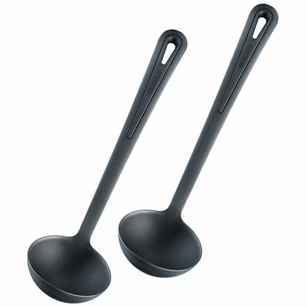 Kochlöffel 2 Suppenkellen/Schöpflöffel, Länge: 31,5 cm, Gentle, Schwarz