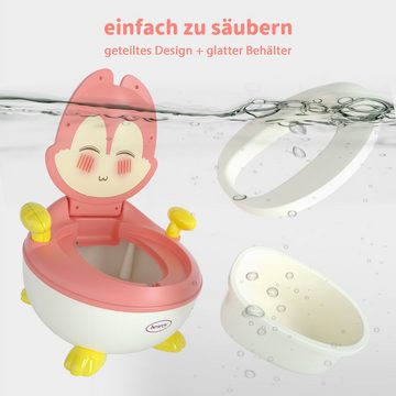 besrey Töpfchen Töpfchen für Kinder, Babytopf WC/Klo Kindertoilette mit Griffe, Toilettentrainer für Jungen und Mädchen mit Anti-Rutsch-Funktion, 1-5 Jahren, 3 in 1 Töpfchen für Kinder