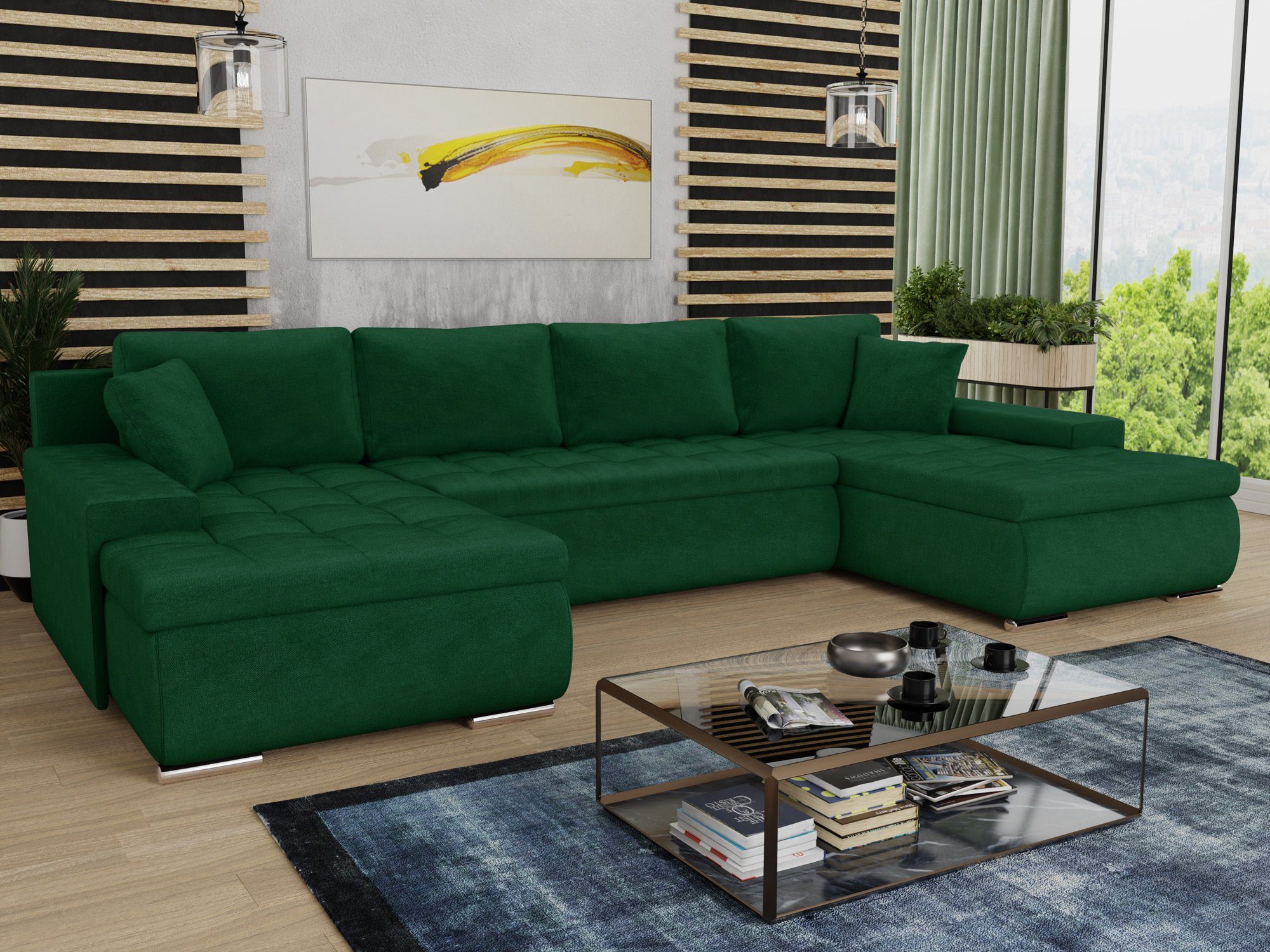 Sofnet Wohnlandschaft Faris U, mit Schlaffunktion und Bettkasten, Ecksofa, günstig online kaufen