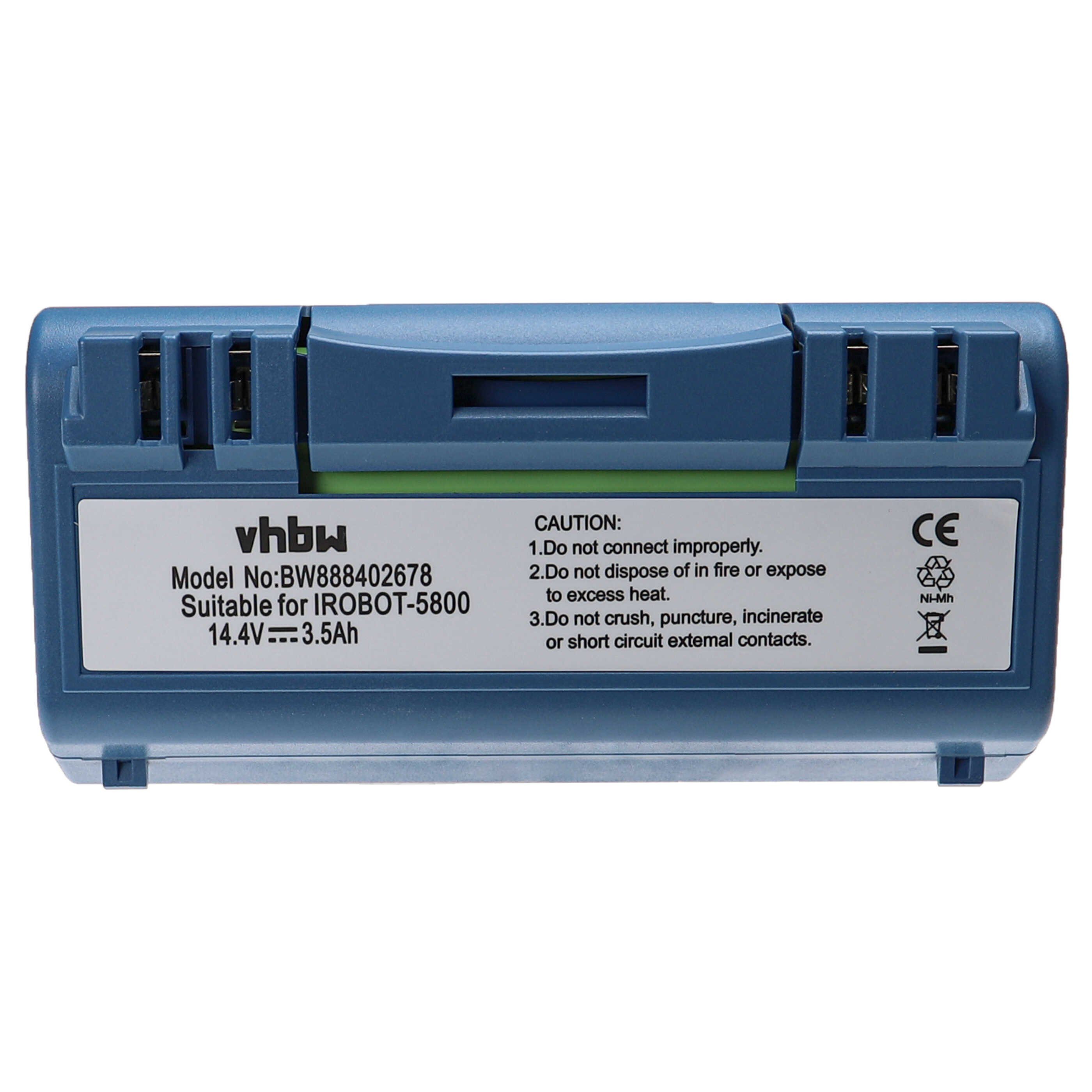 vhbw Akku passend für iRobot Scooba 5920, 5930, 5929, 5950, 5940, 5999, Staubsauger-Akku Akku NiMH 3500 mAh (14,4 V, 1 St), Leistungsfähiger Austausch-Akku für Ihren Saugroboter