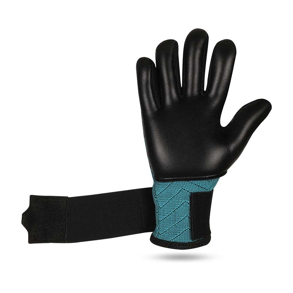 NIVIA Torwarthandschuhe Force Torwarthandschuhe mit Grip Blau/Schwarz, M, für Männer & Frauen (Paar Torwarthandschuhe, Beidhändig,Beidhändig) thermisch, wasserdicht
