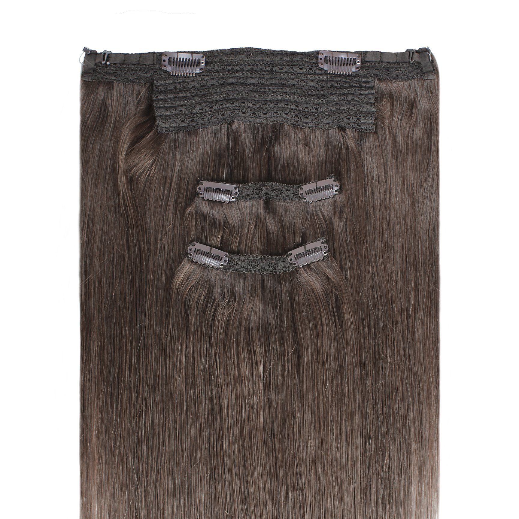 hair2heart Echthaar-Extension Premium Flip in Extensions #6/0 Dunkelblond 40cm