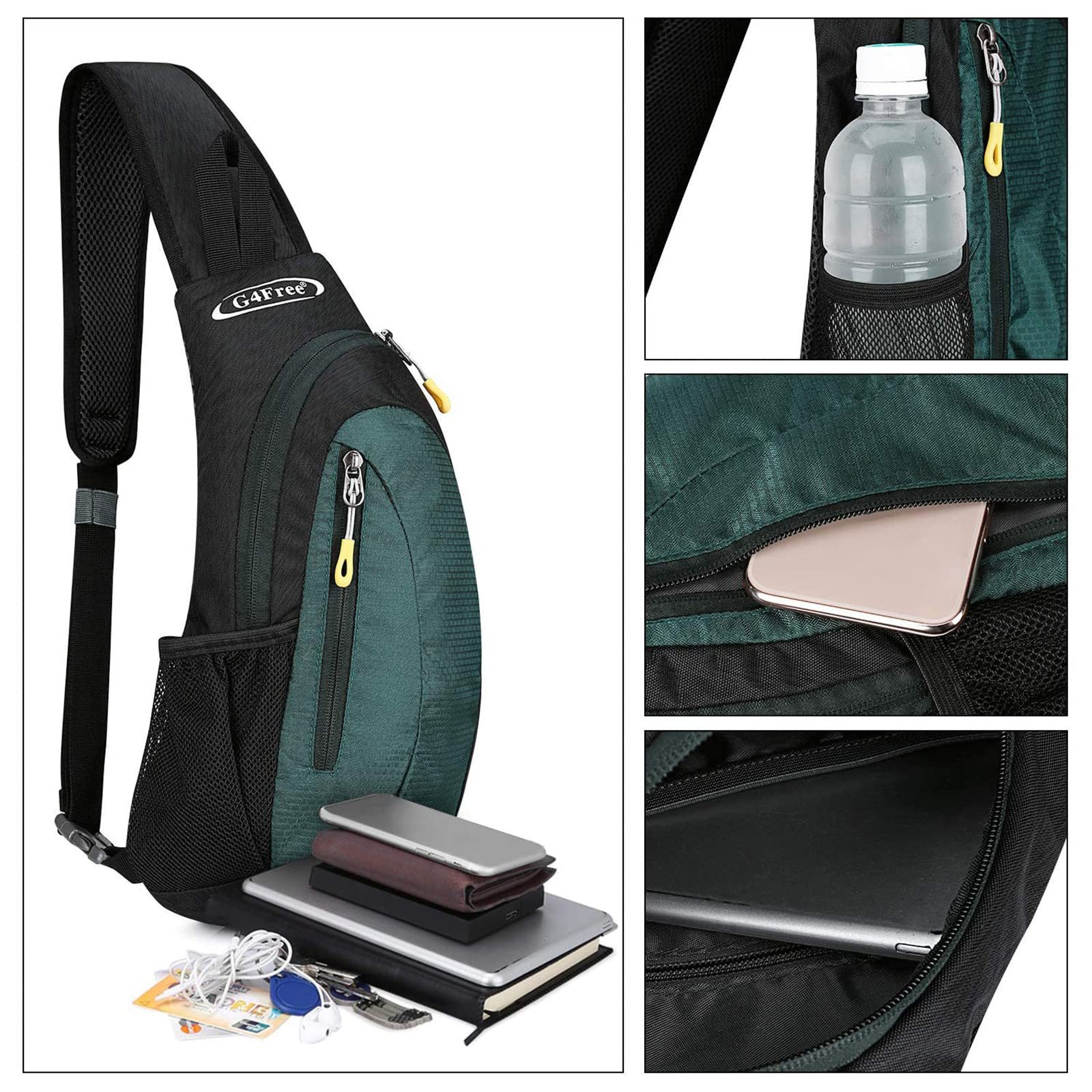 G4Free Umhängetasche Leichte Brusttasche Sling Schulter Rucksäcke, Brusttasche Freizeitrucksack Reiserucksack Rucksack Trekkingrucksack