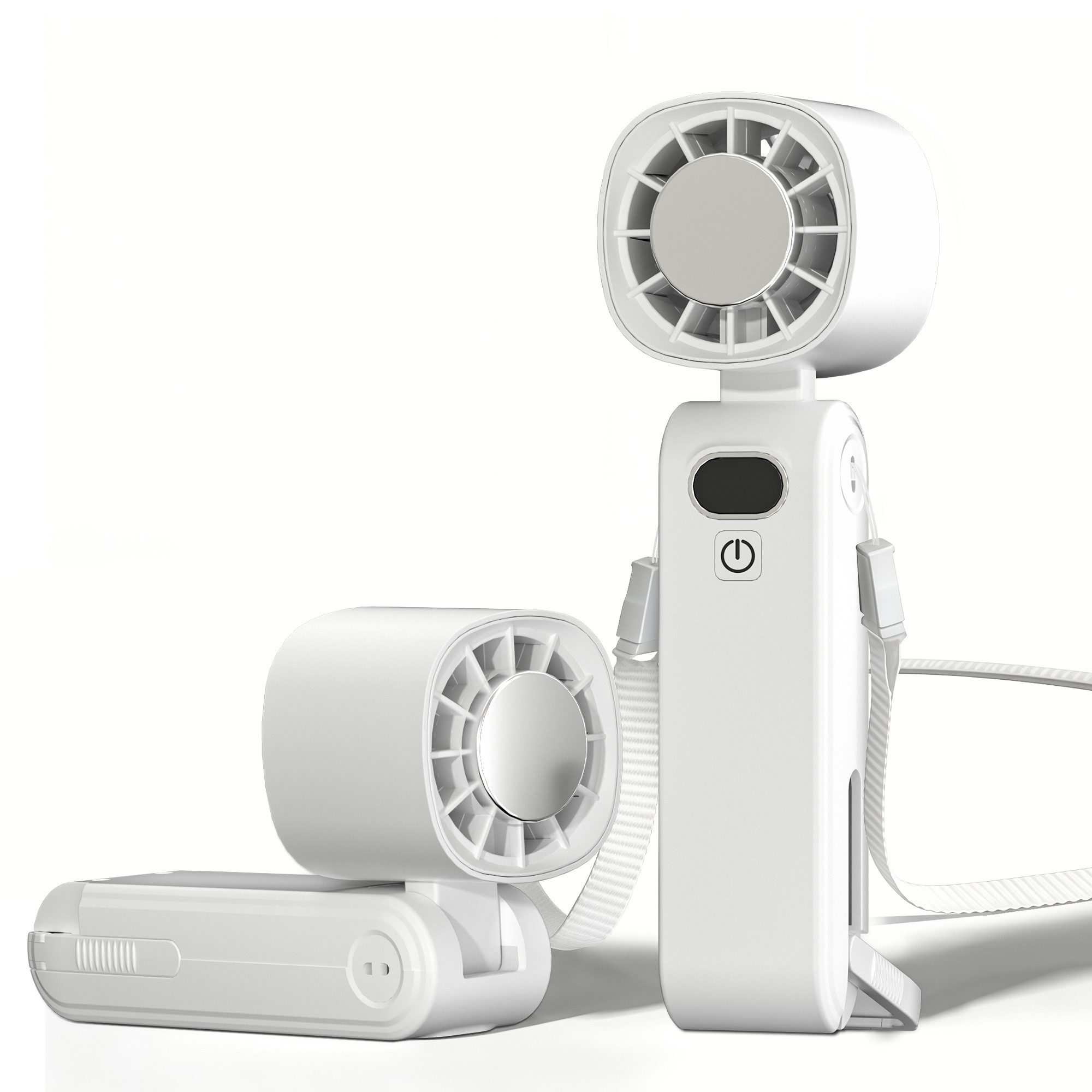 Rhein Beleuchtung Handventilator Handventilator Akku aufladbar, Mini Ventilator klein mit Turbo&Kühlung, 5 Windstufen, 13.000 U/min, bürstenloser Motor
