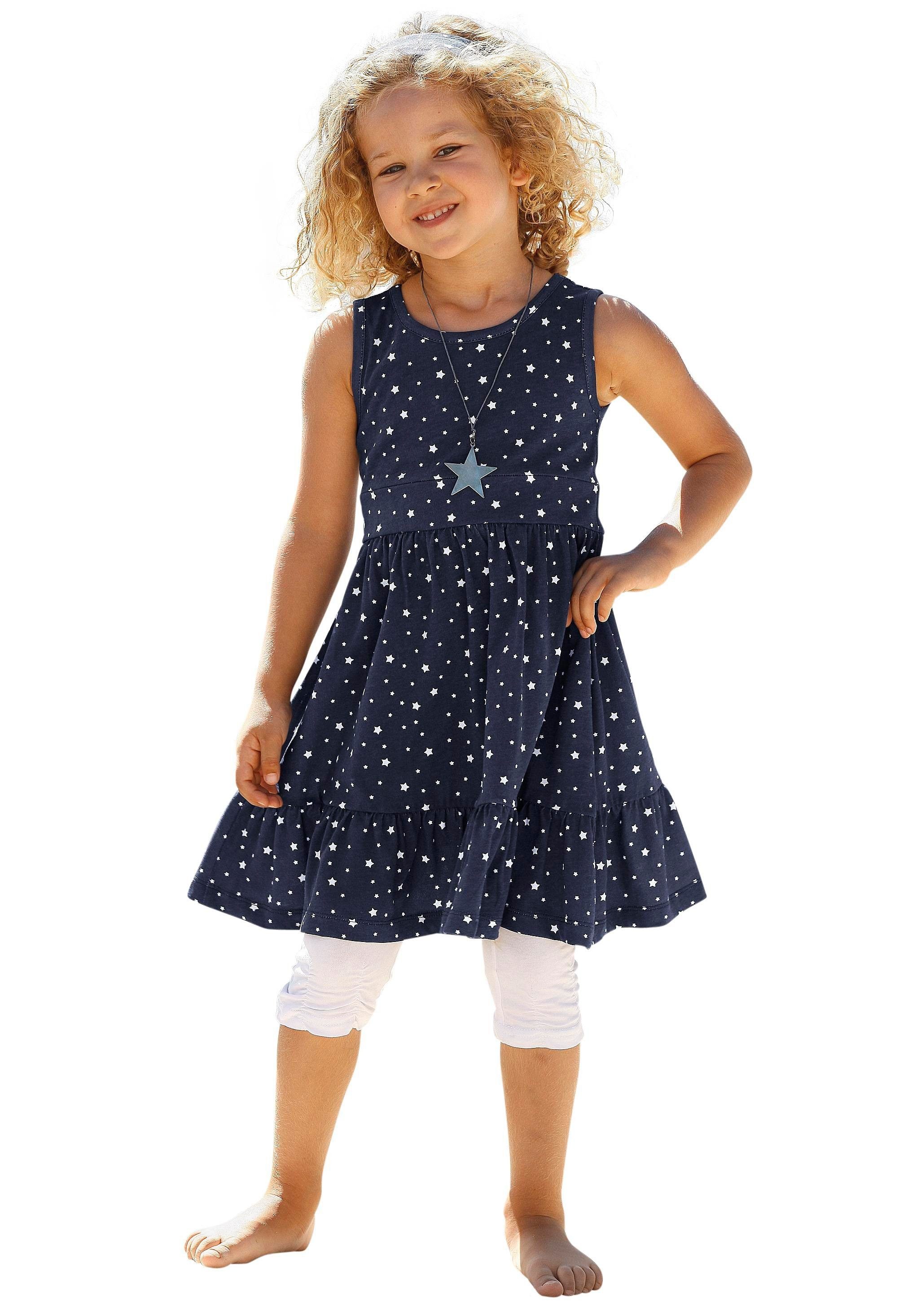 KIDSWORLD Jerseykleid STERNE (Packung, mit Haarband 2-tlg)