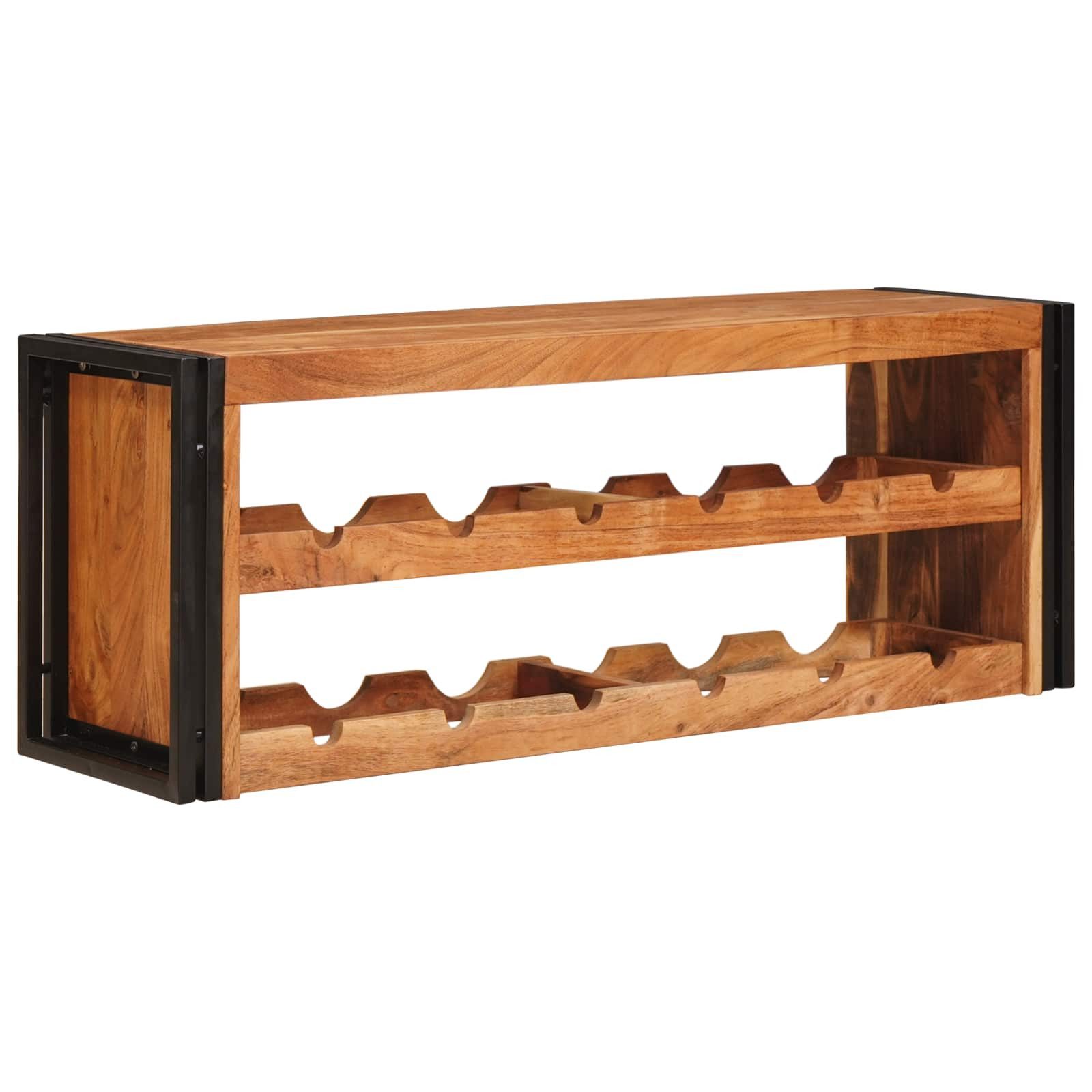 vidaXL Weinregal Weinregal Braun 120 x 45 x 33 cm Massivholz, 1-tlg.
