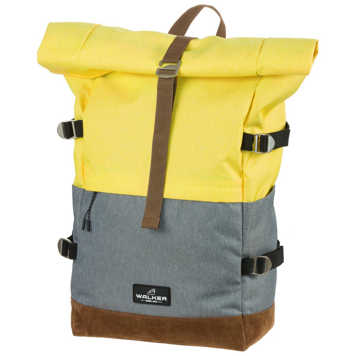 Walker by Schneiders Schulranzen Schulrucksack Roll up two - butter / grey.