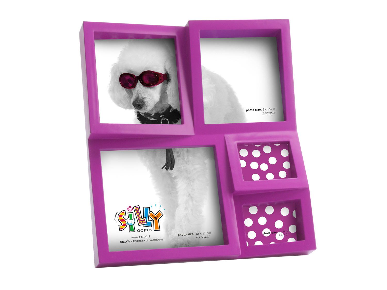 Present Time Bilderrahmen Collage Bilderrahmen Funky, für 5 Bilder (1 St), 5 Fotos in verschiedenen Formaten