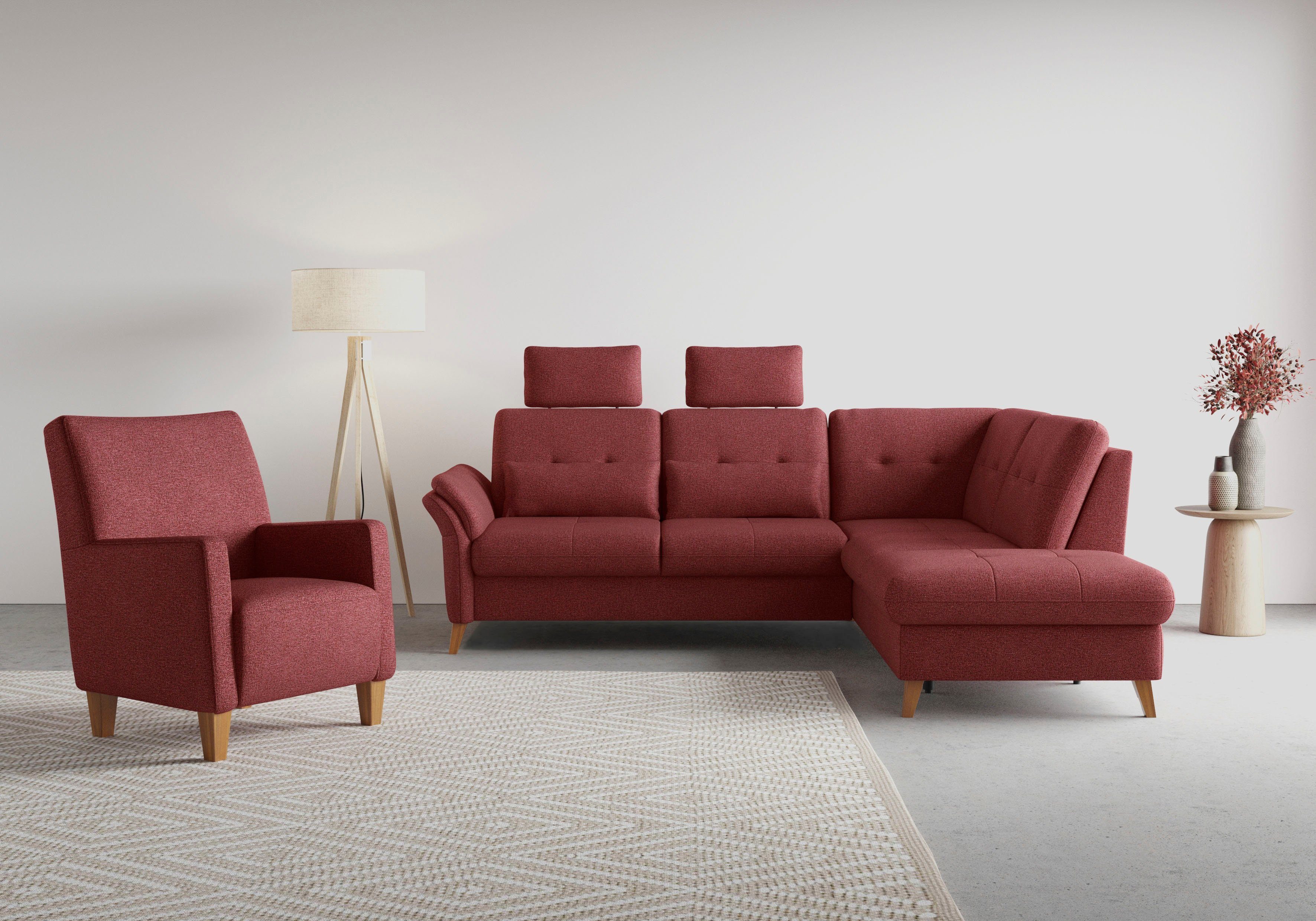 sit&more Ecksofa "Göteborg" inkl. Sitztiefenverstellung, wahlweise mit Bett günstig online kaufen