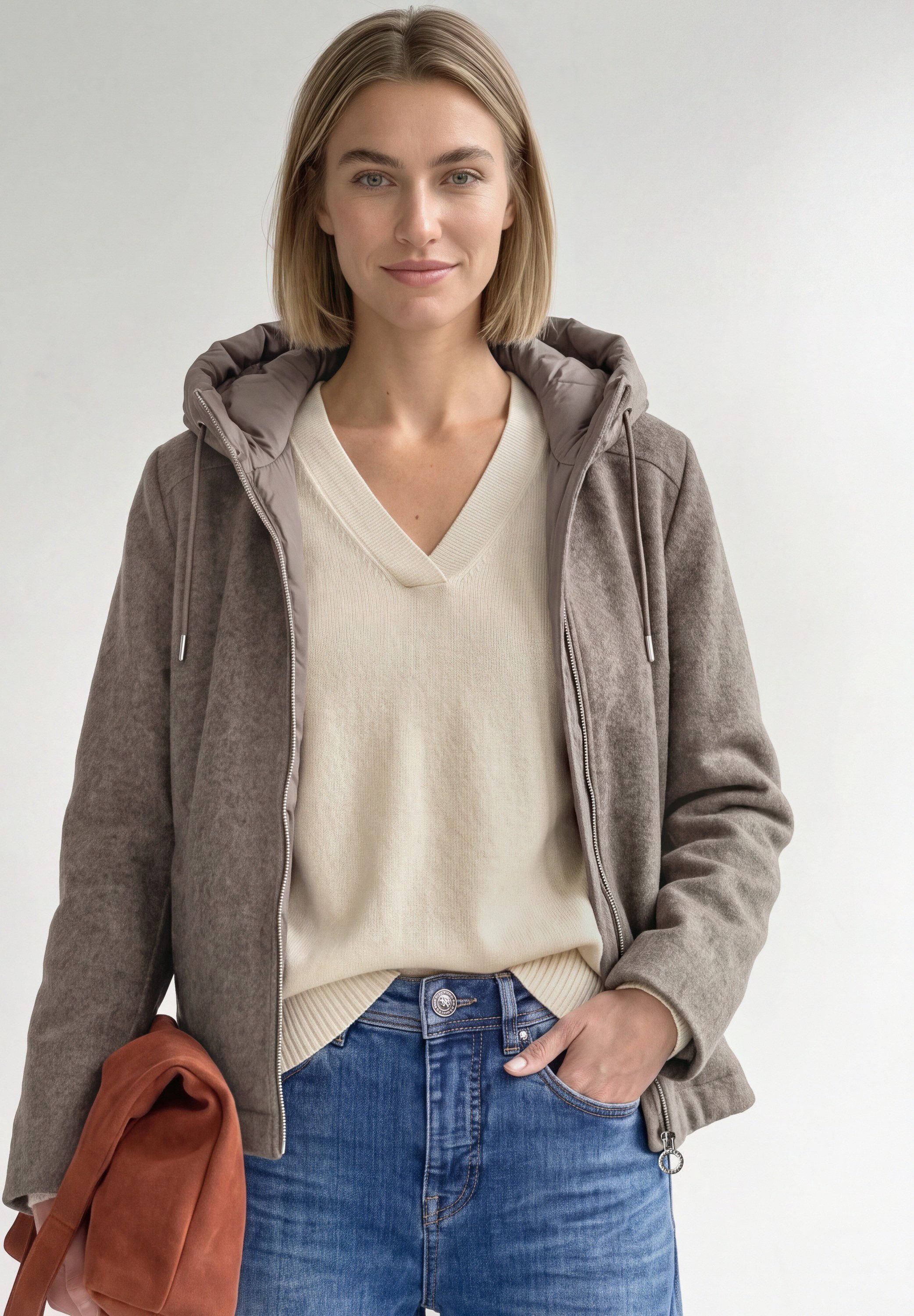 STREET ONE Kurzjacke mit abnehmbarer Kapuze