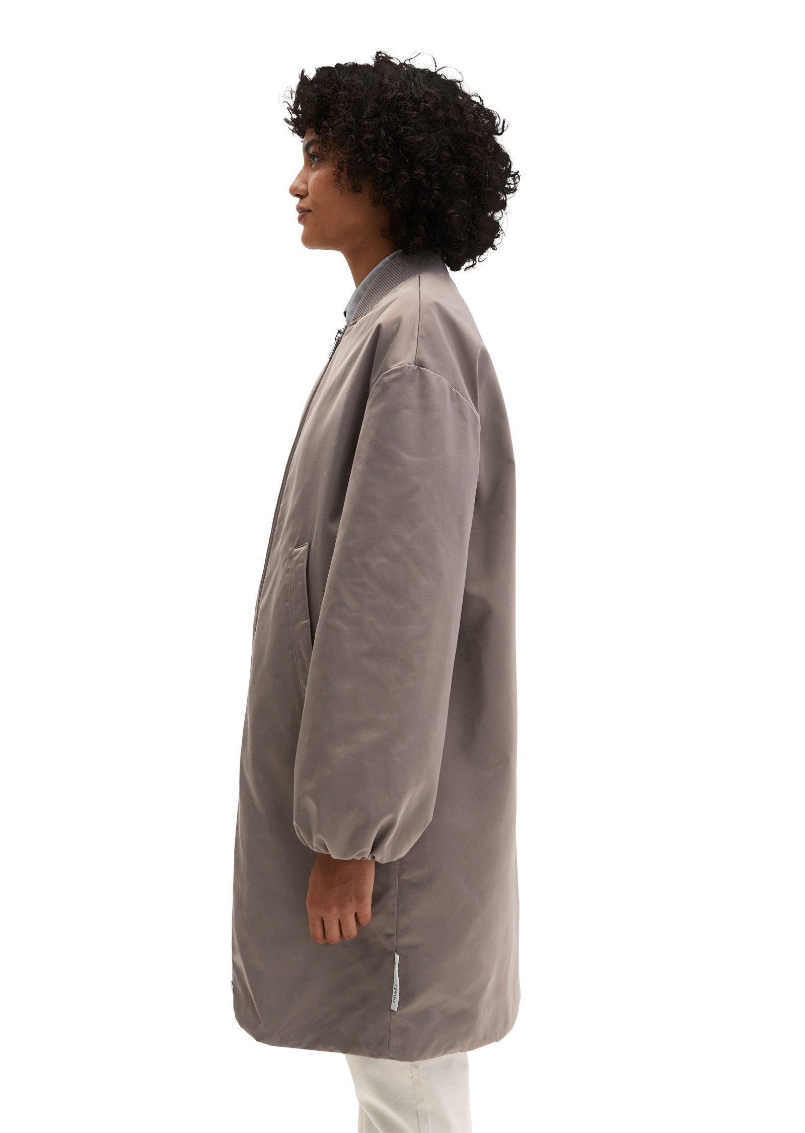 Marc O'Polo Kurzmantel aus recyceltem Polyester-Twill