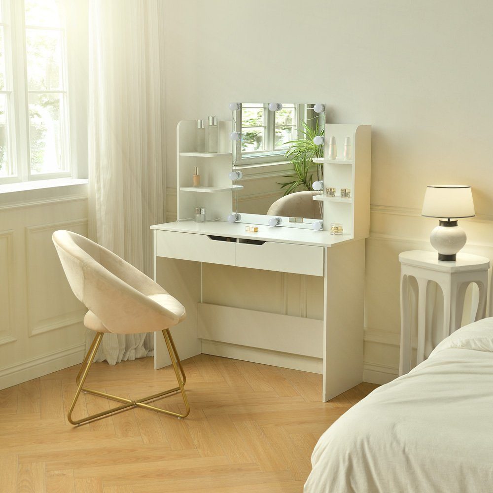 HOME DELUXE Schminktisch KYLIE - Weiß günstig online kaufen