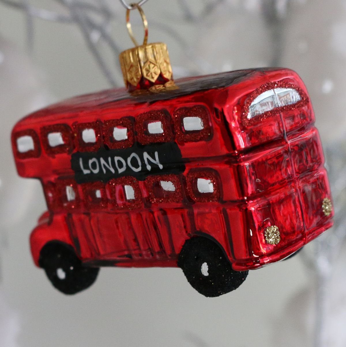 440s Christbaumschmuck 440s London (1-tlg) Doppeldeckerbus Christbaum-Hänger