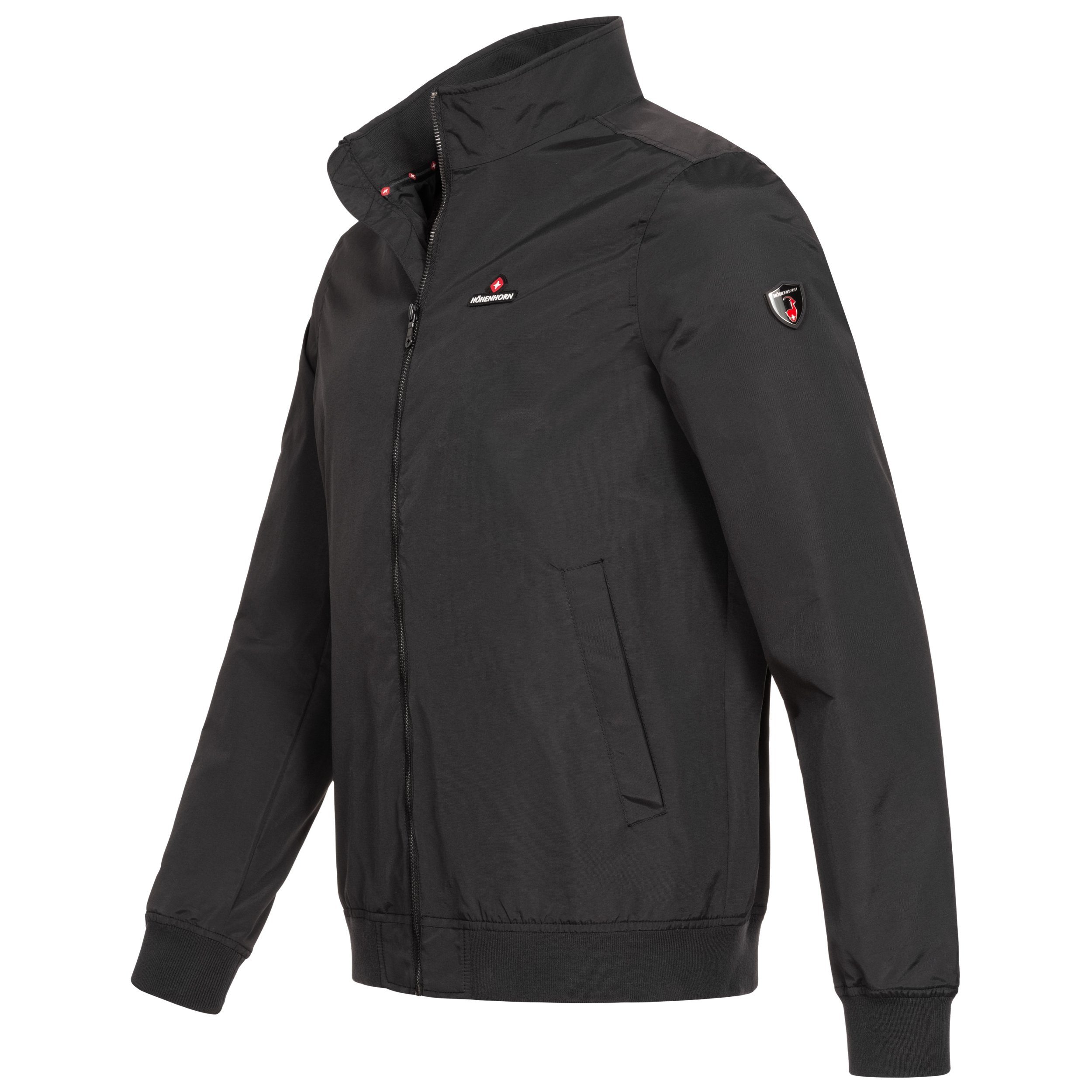 Höhenhorn Windbreaker Schwarz Herren Bomberjacke Übergangsjacke Buinn Freizeitjacke College