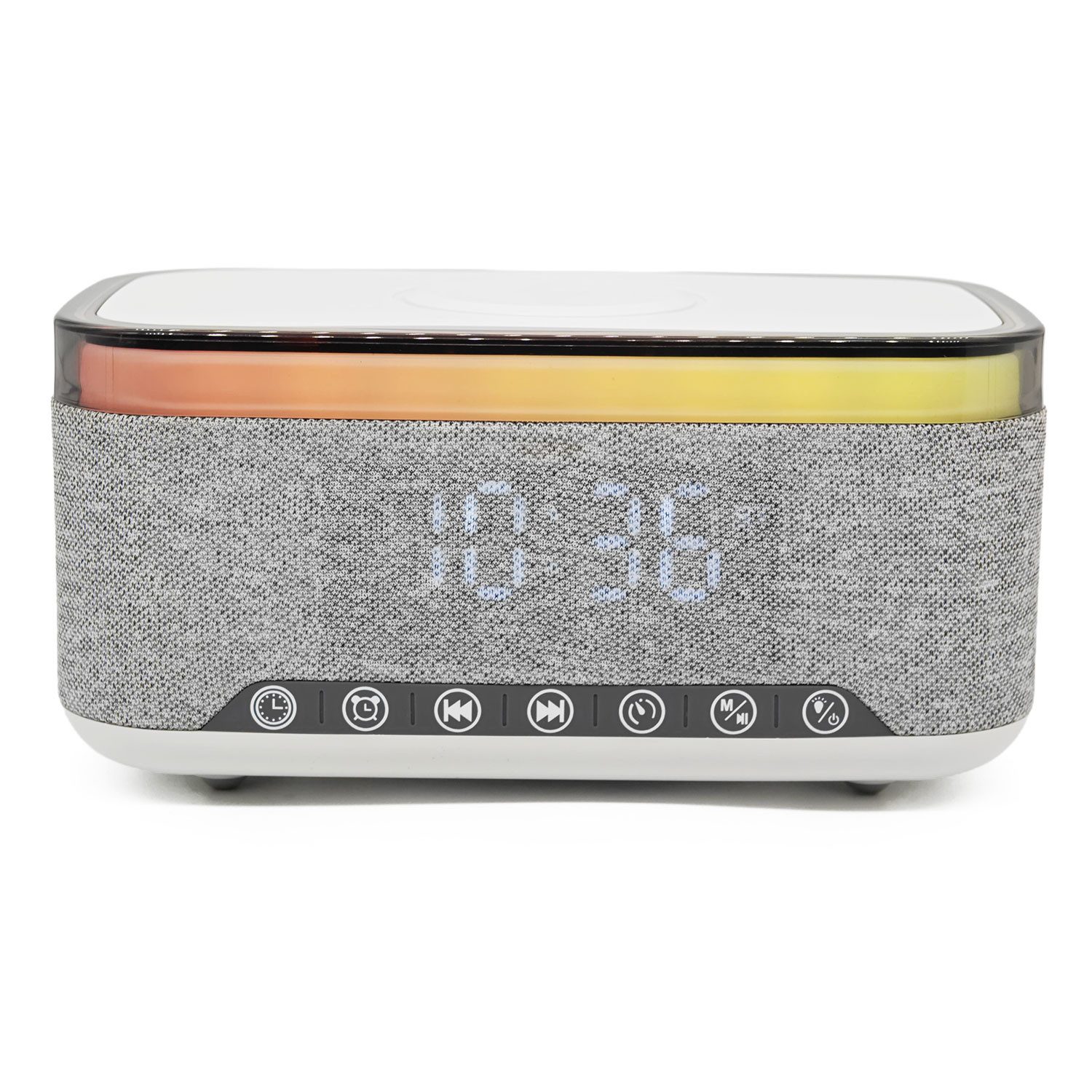 Denver CRQ-225 Uhrenradio (Ja, 15W kabelloses Laden auf der Oberseite des Geräts)