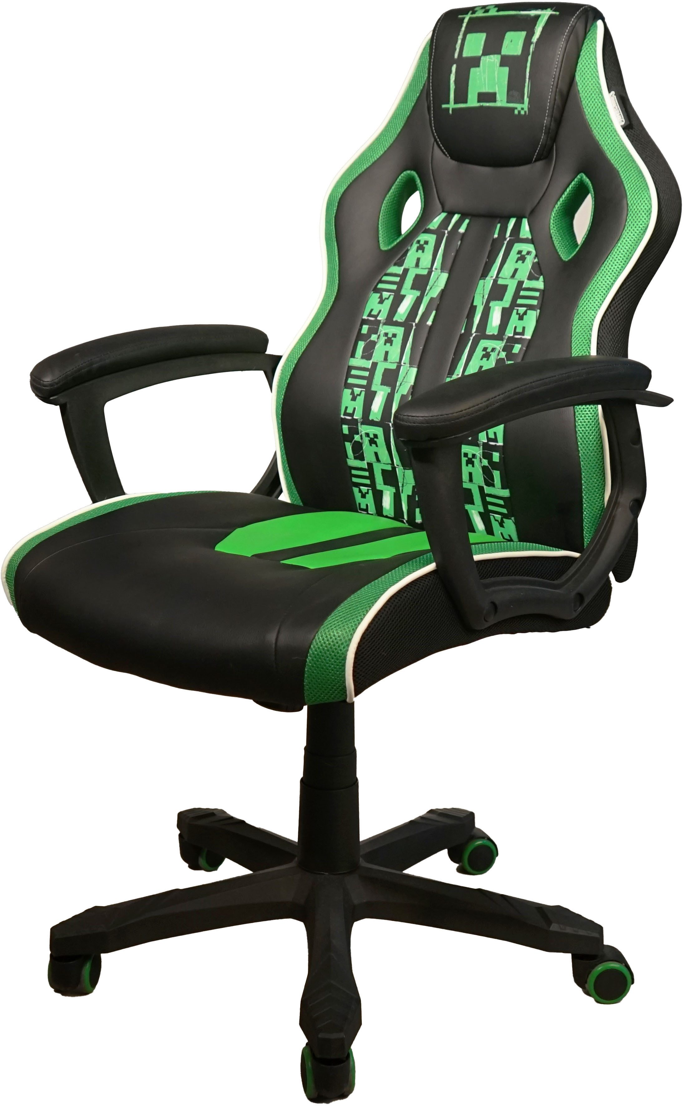 Phoenix Gaming-Stuhl (1 St), grüne Absetzungen, Racing Chair