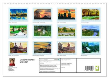 CALVENDO Wandkalender Unser schönes Dresden (Premium, hochwertiger DIN A2 Wandkalender 2023, Kunstdruck in Hochglanz)