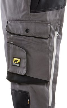 Northern Country Arbeitshose worker plus (langlebig durch 3-fach Innenbeinnaht und viele Verriegelungspunkte) mit Cordura®Verstärkungen und Reißverschlussbelüftung mit 9 Taschen