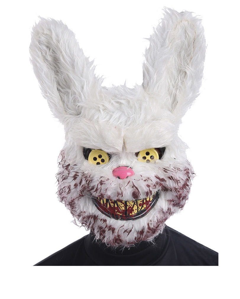 Horror-Shop Zombie-Kostüm Zombie Hasen Halbmaske