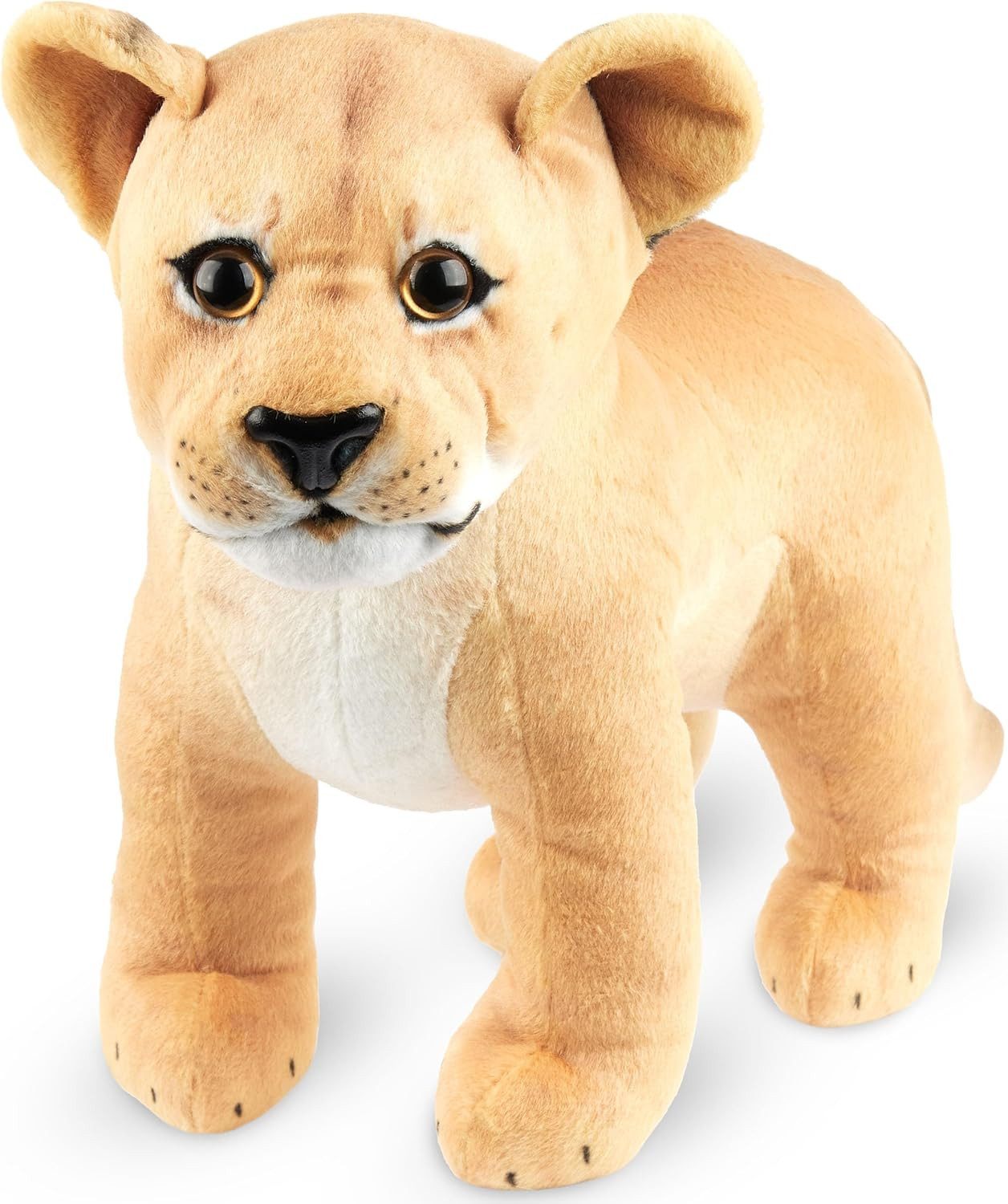 BRUBAKER Kuscheltier Löwe - 30 cm Stofftier - Baby Plüschtier (1-St., Raubkatze Stehend), Kinder Plüsch Spielzeug