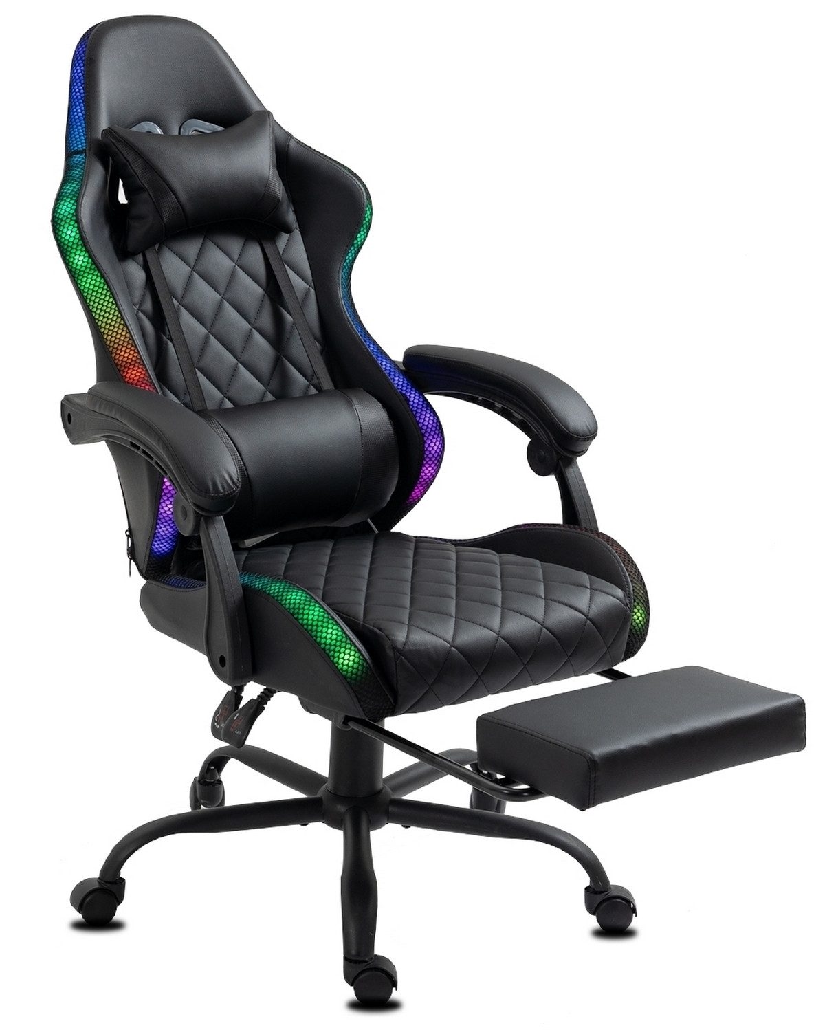 Delman Gaming-Stuhl Gaming Stuhl mit LED,RGB günstig online kaufen