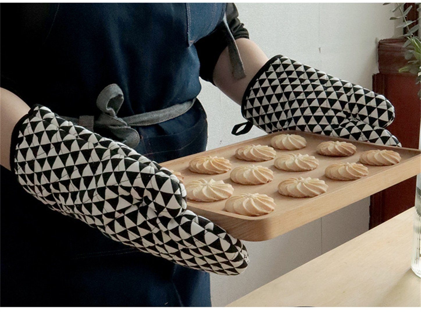 L.Ru UG Topfhandschuhe Handschuhe, isolierte Mikrowellenhandschuhe, Ofenhandschuhe (1-tlg), Backhandschuhe